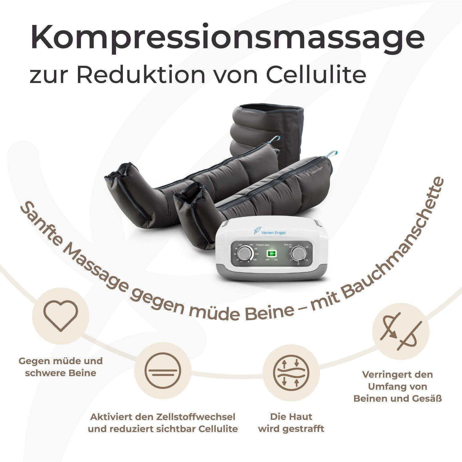 Venen Engel Massagegerät Venen Engel 4 Basic mit Bein- & Bauchmanschette, 4 Luftkammern
