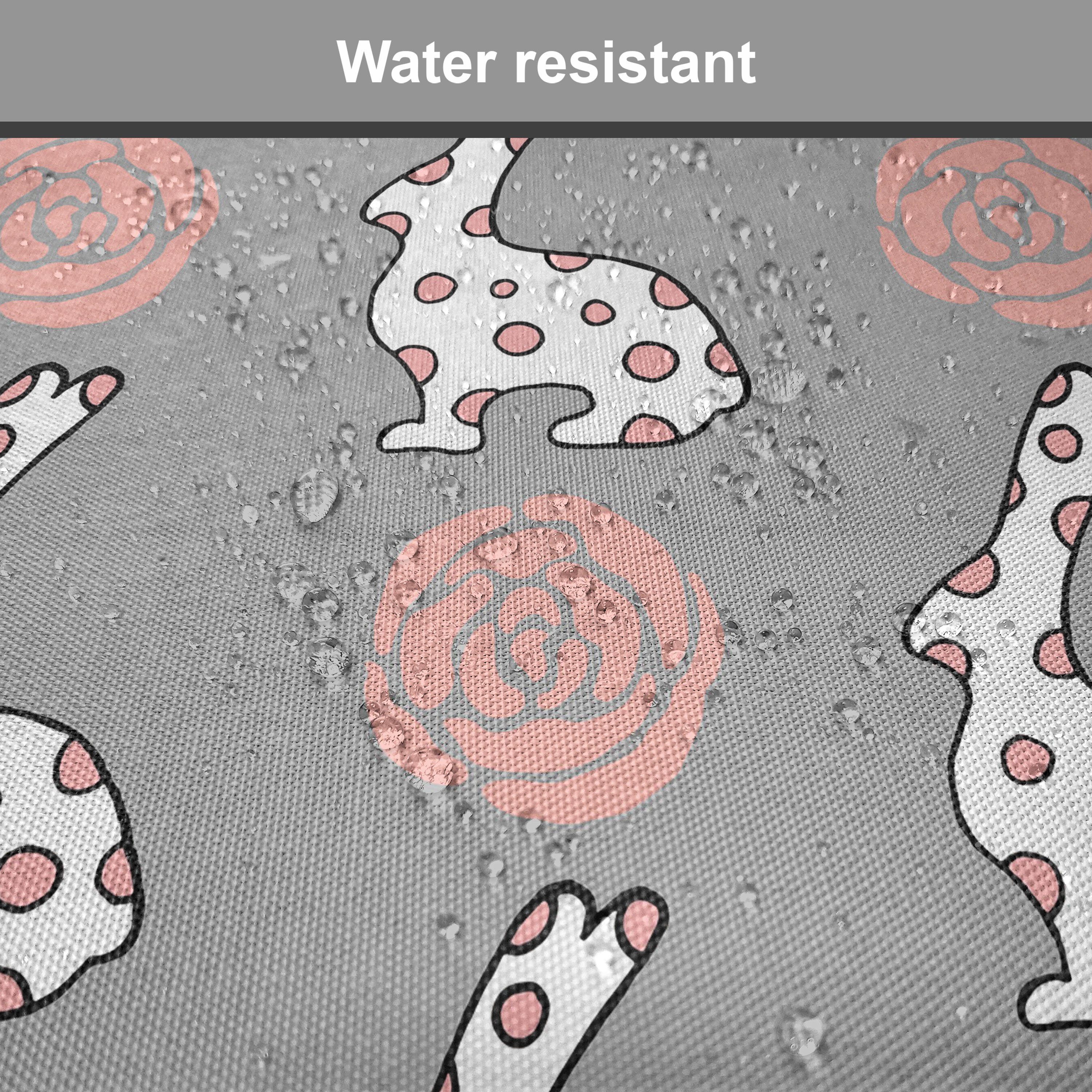 Abakuhaus Dekoratives für wasserfestes Tiere Cartoon Stuhlkissen Riemen Fauna Küchensitze, Flora mit Kissen