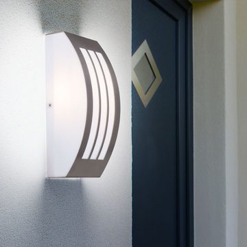 etc-shop Außen-Wandleuchte, Leuchtmittel inklusive, Warmweiß, Farbwechsel, Wandlampe Außenleuchte Haustürlampe Dimmer Fernbedienung Edelstahl LED
