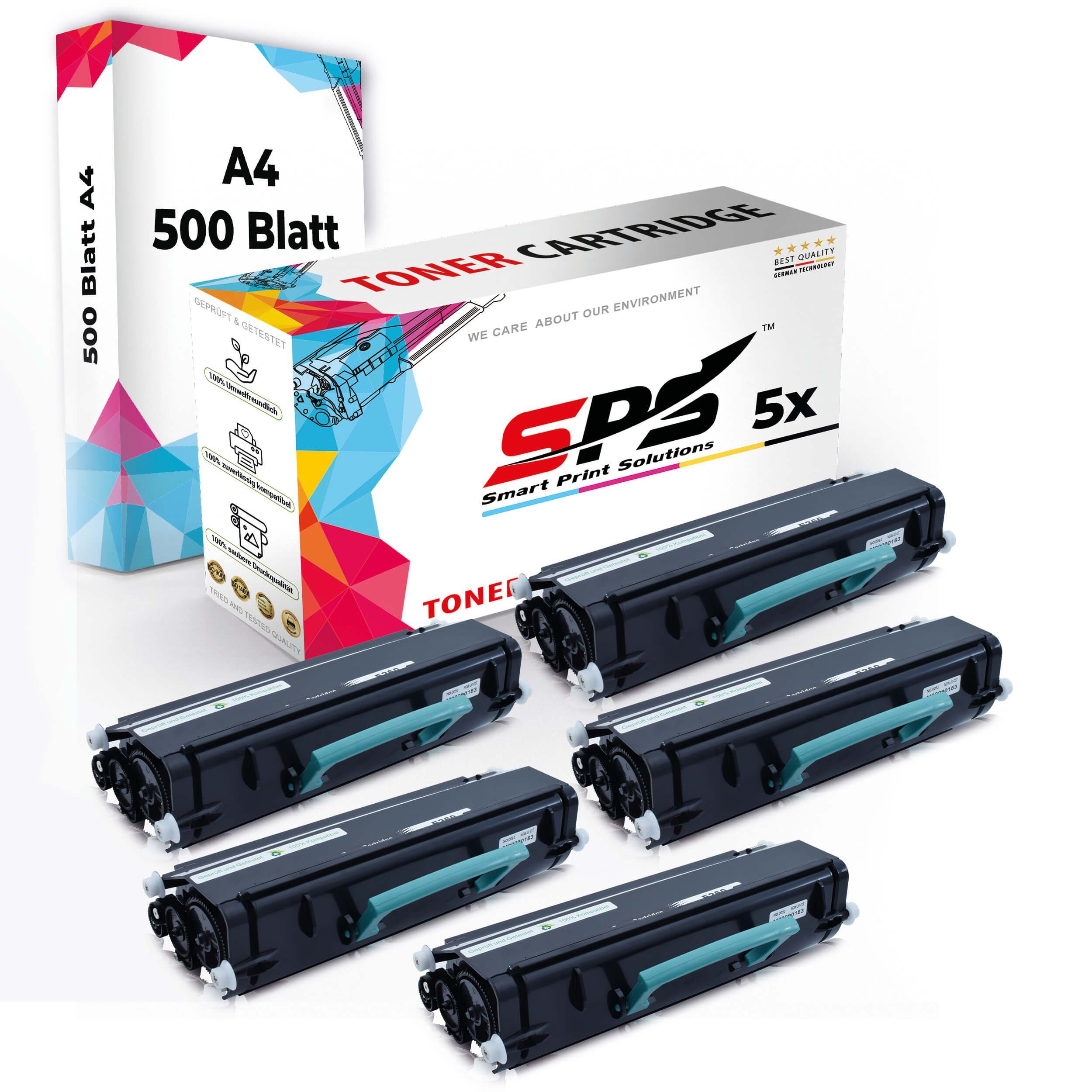 SPS Tonerkartusche Druckerpapier A4 + 5x Multipack Set Kompatibel für Lexmark Optra E, (5er Pack)