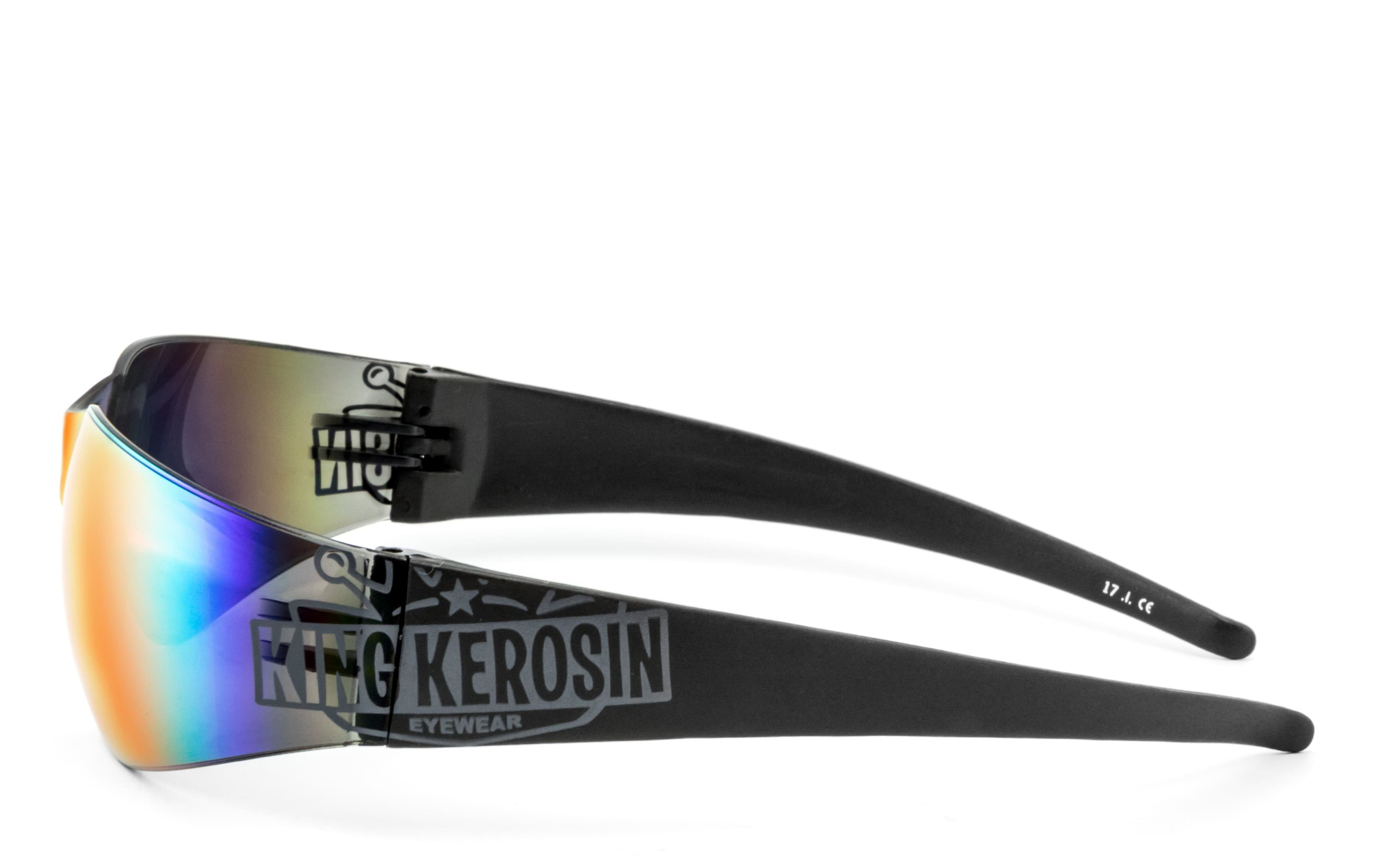 Motorradbrille Steinschlagbeständig Kunststoff-Sicherheitsglas KingKerosin durch KK206,