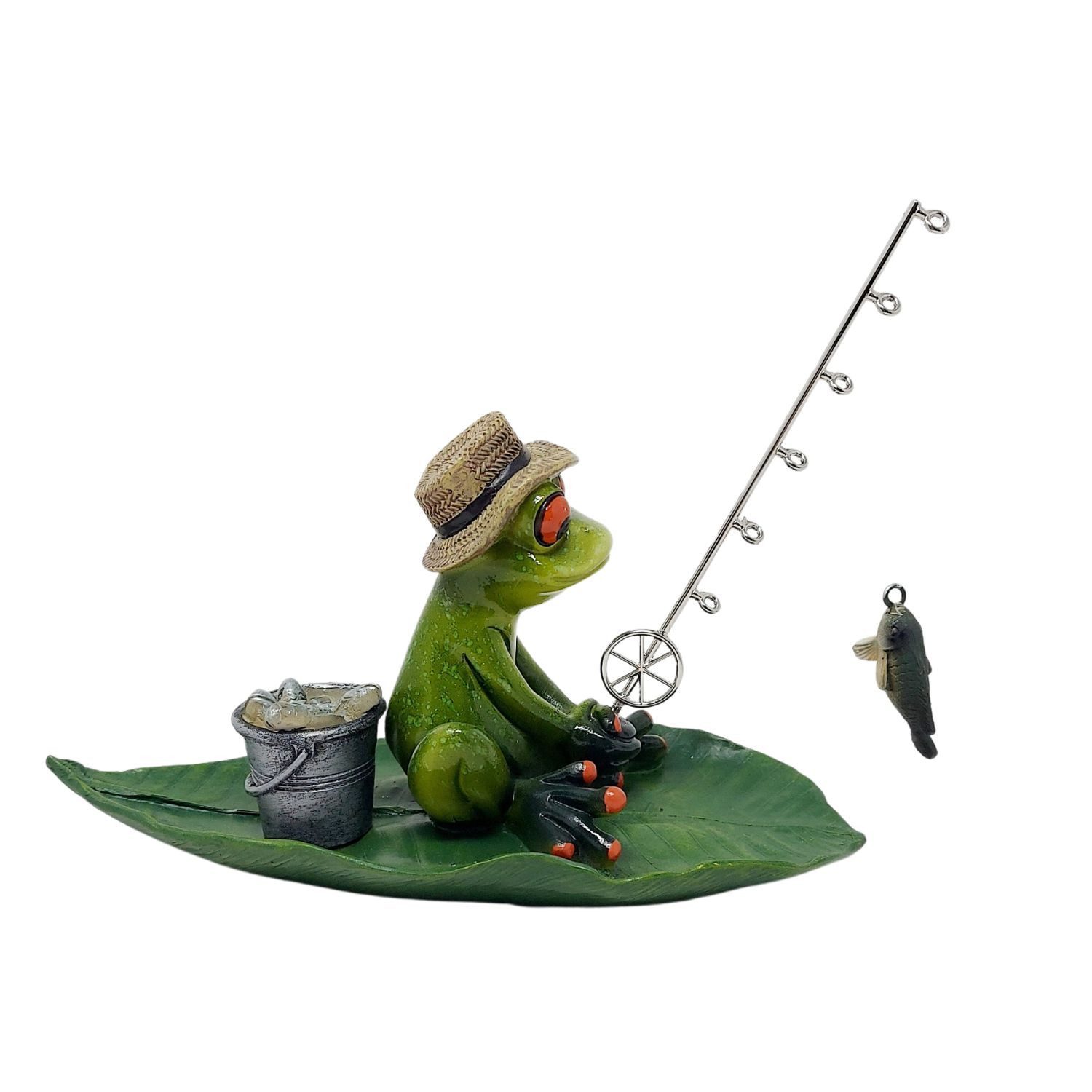formano Dekofigur Froschhausen, Höhe: 14cm, Farbe: Grün, Motiv: Frosch