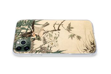 MuchoWow Handyhülle Roter Vogel im Bambus, Handyhülle Apple iPhone 11 Pro Max, Smartphone-Bumper, Print, Handy