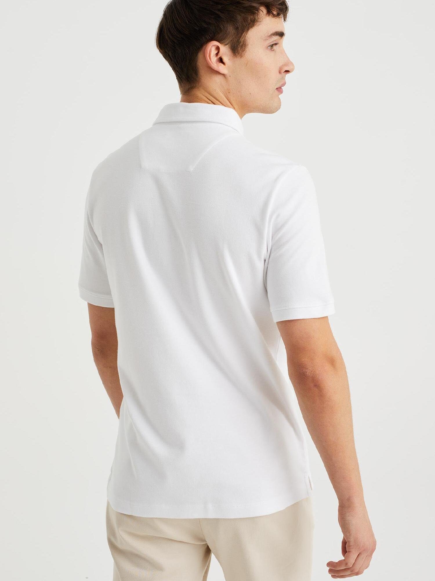 Poloshirt Weiß (1-tlg) WE Fashion