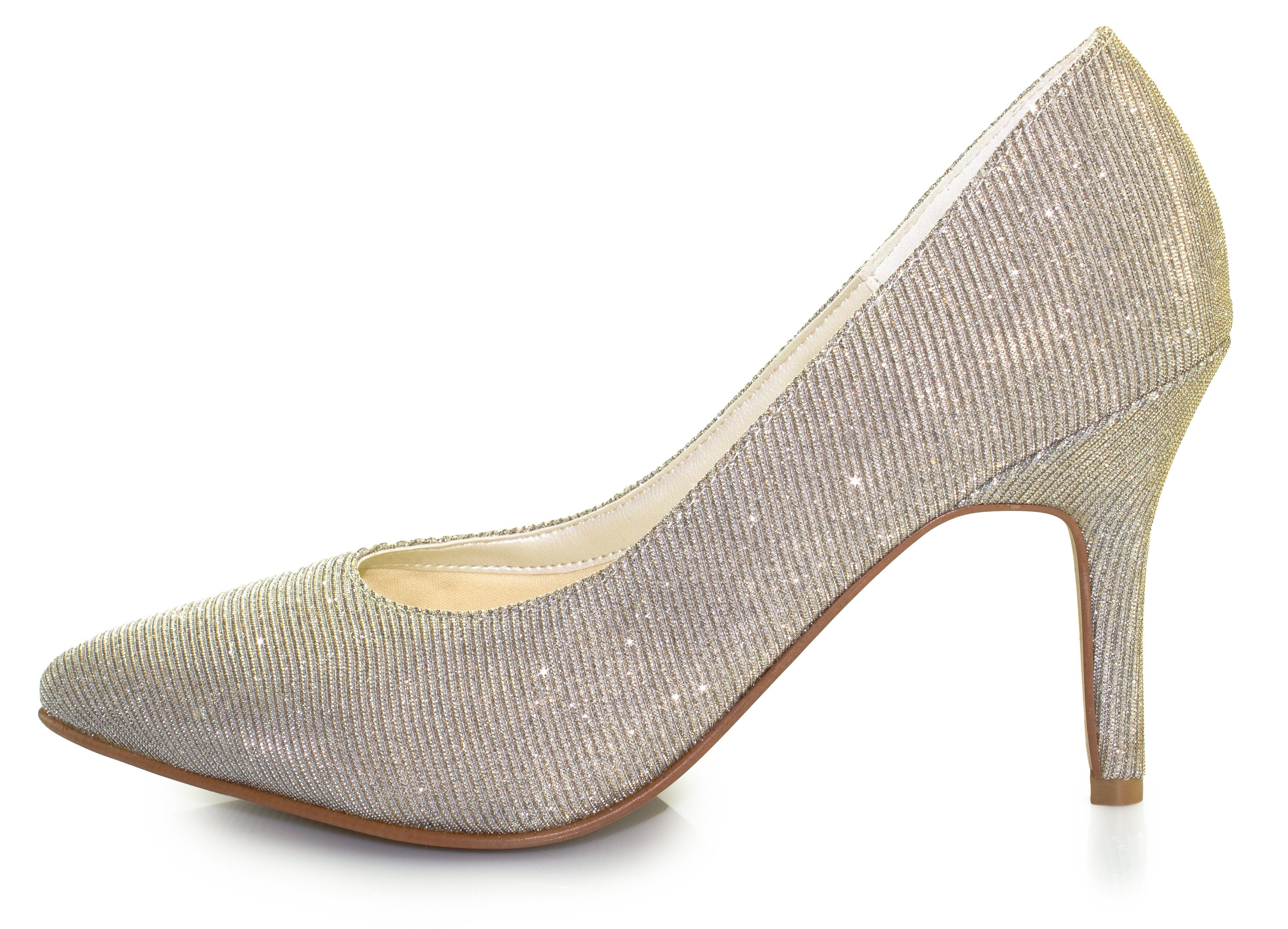White Lady 938 ivory-gold - Glitter Pumps Pumps