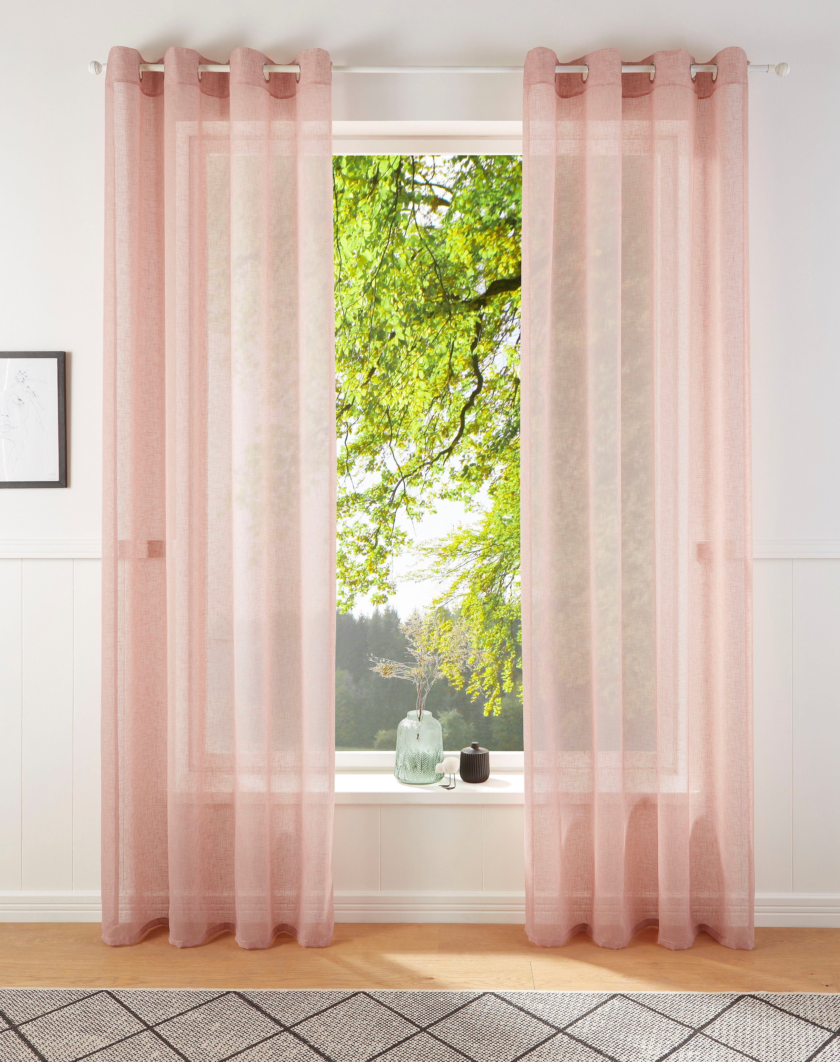 Gardine »REGINA«, my home, Ösen (2 St), Vorhang, Fertiggardine, transparent