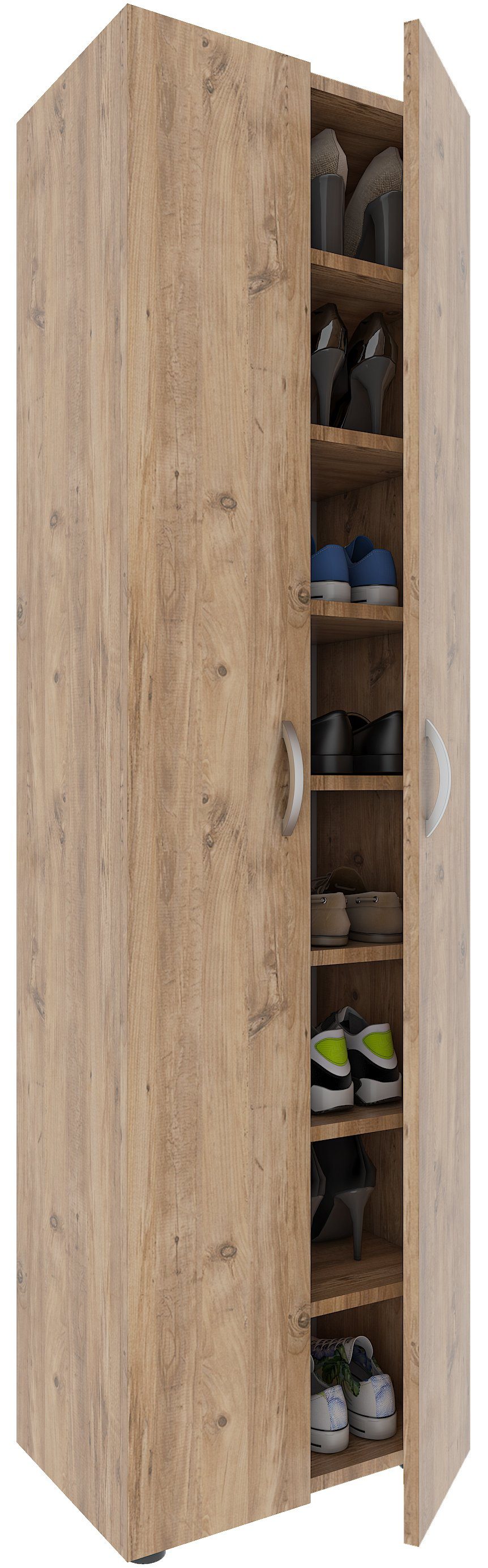 VCM Schuhschrank XXL Holz Großer Schuhschrank Schuhkommode Ulas 8