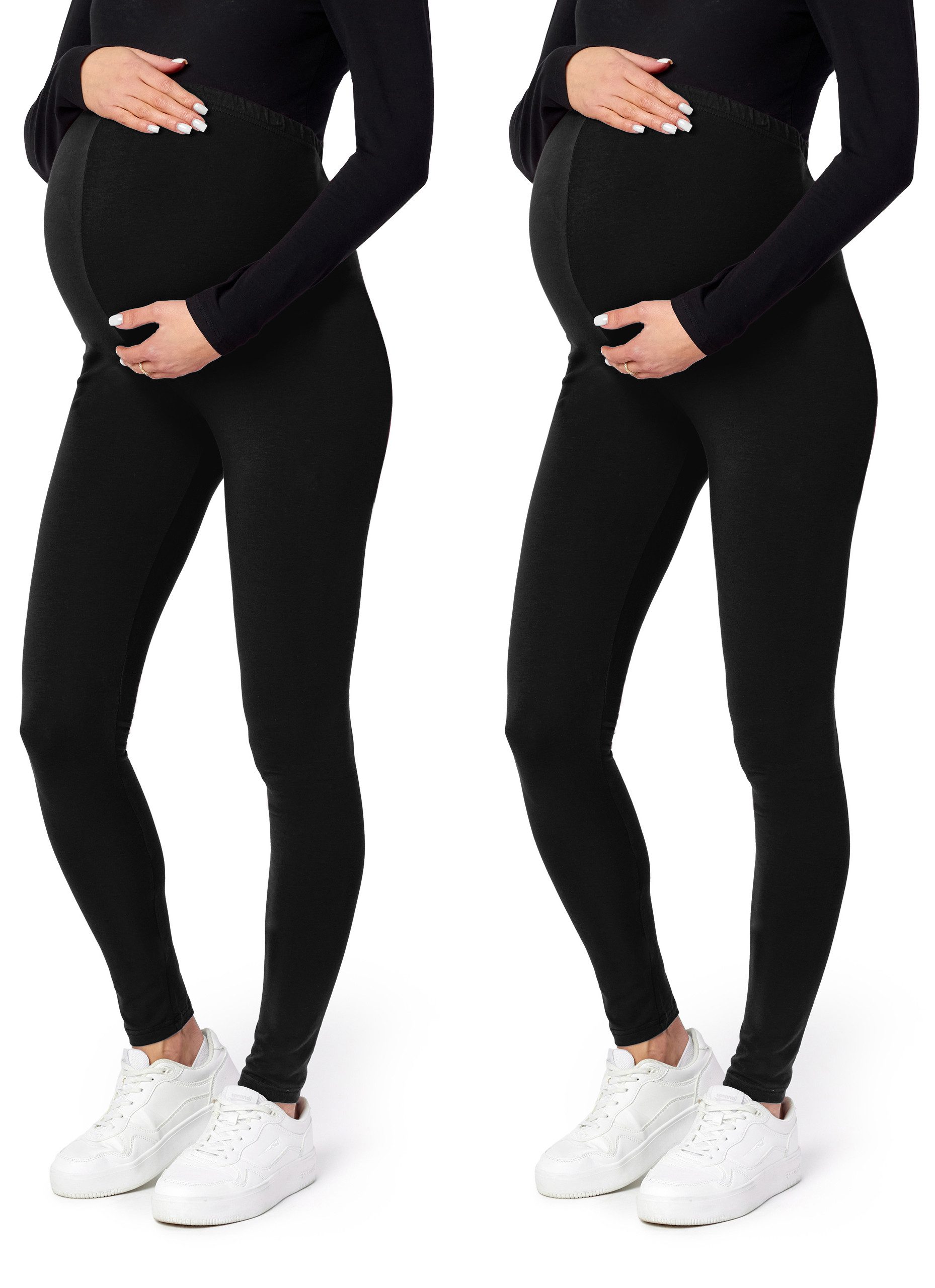 Be Mammy Umstandsleggings Lange Umstandshose aus Viskose BE-02 2er Pack (2- günstig online kaufen