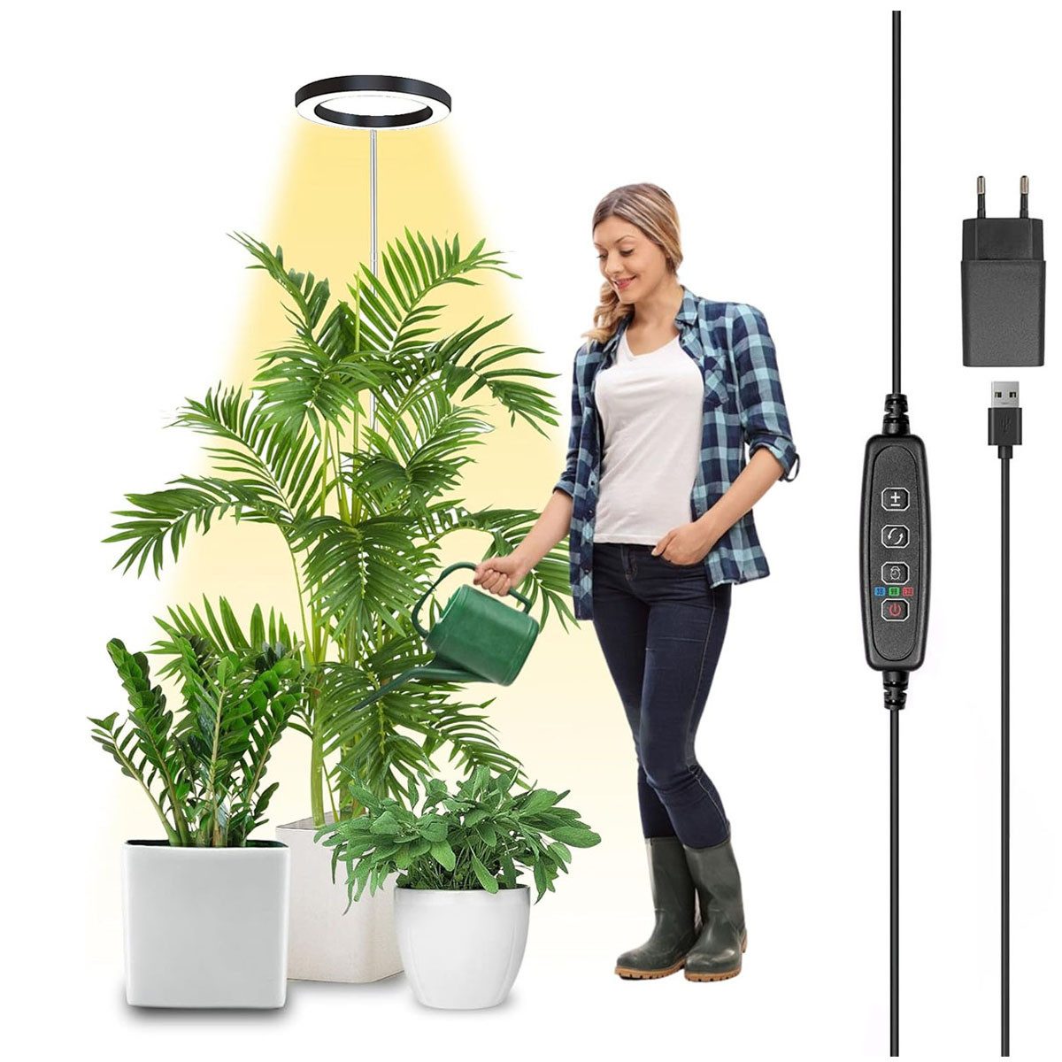 Laybasic Pflanzenlampe LED Vollspektrum Pflanzenlicht,72 LED Zimmerpflanzen günstig online kaufen