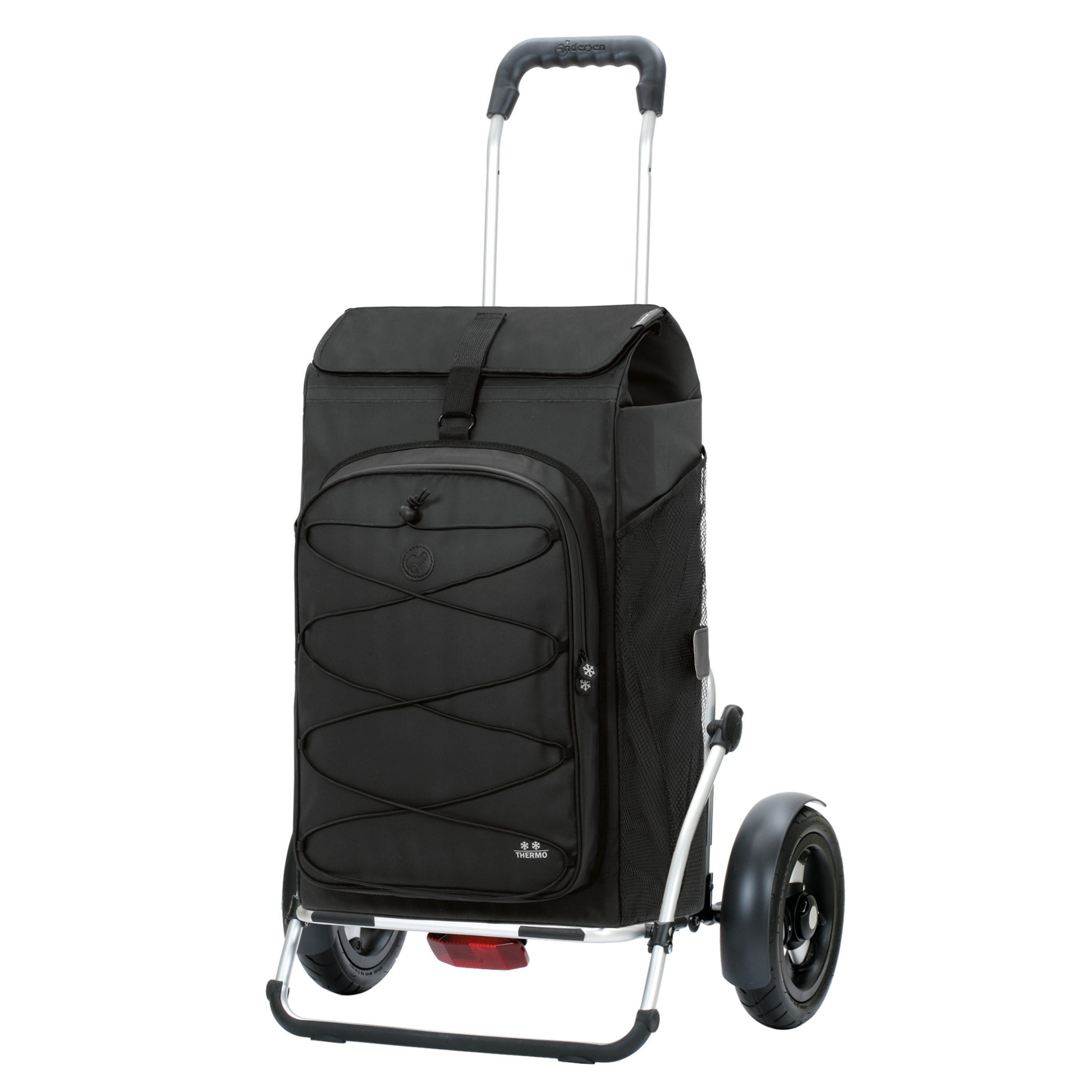 Andersen Einkaufstrolley Royal Shopper Plus Fado 3.0 schwarz, Thermofach 9 Liter, klappbar, belastbar bis 50kg, wasserabweisend