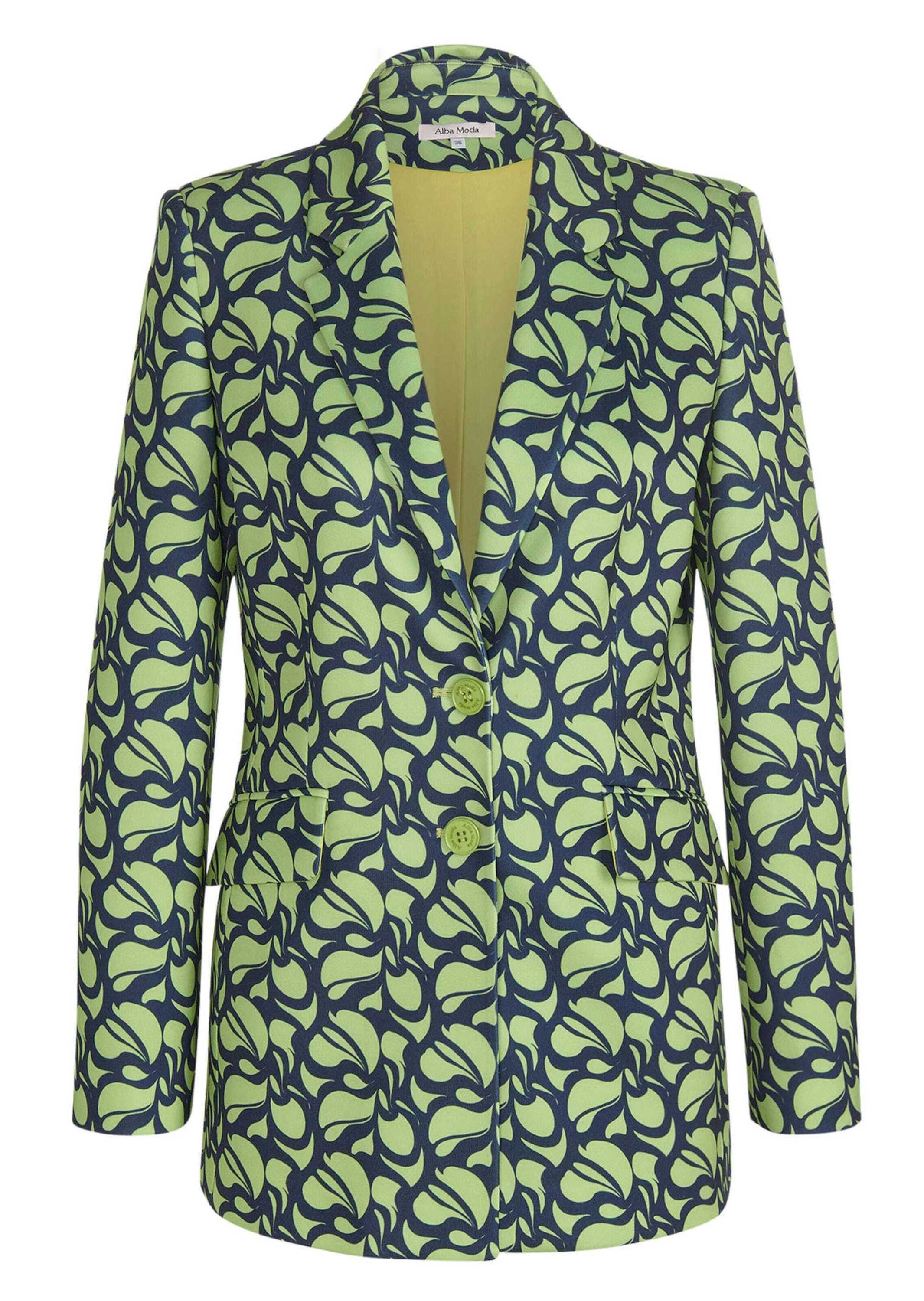 Alba Moda Kurzblazer Figurbetonter Blazer mit Reverskragen Grafisches Design mit klassischem Reverskragen – Bild 5 von 5