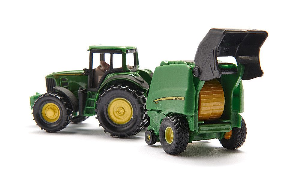 SIEPER Modelltraktor siku John Deere 7530 mit Ballenpresse 990