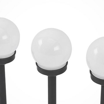 Lindby Dekolicht Haukur, LED-Leuchtmittel fest verbaut, warmweiß, Kunststoff, dunkelgrau, weiß, 1 flammig, inkl. Leuchtmittel