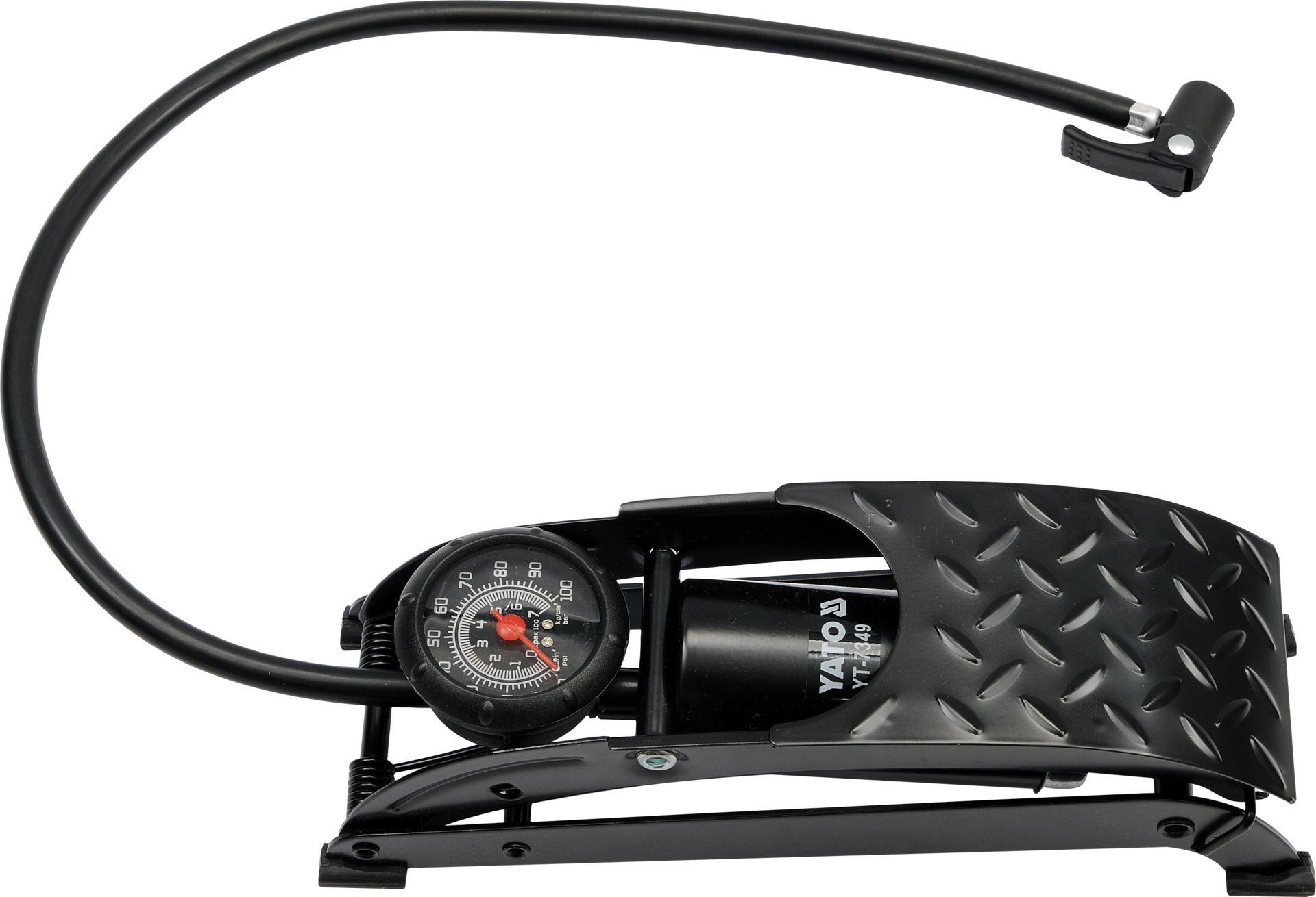 Yato Luftpumpe Fußpumpe einzylindrig mit Manometer (Fußpumpe einzylindrig mit Manometer, Fußpumpe einzylindrig mit Manometer)
