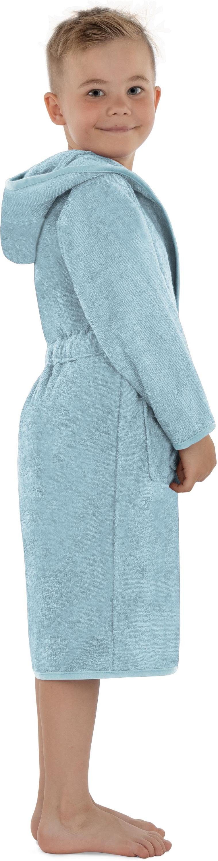 normani Kinderbademantel Kinder Bademantel aus Bio-Baumwolle Ljubljana, Bio-Baumwolle, Kapuze, Bindegürtel, Kinderbademantel aus weichem und schadtsofffreiem Ma – Bild 5 von 5