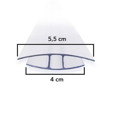 Karat Doppelstegplatte Verbinder Doppelstegplatten, H-Profil, 121 cm Länge