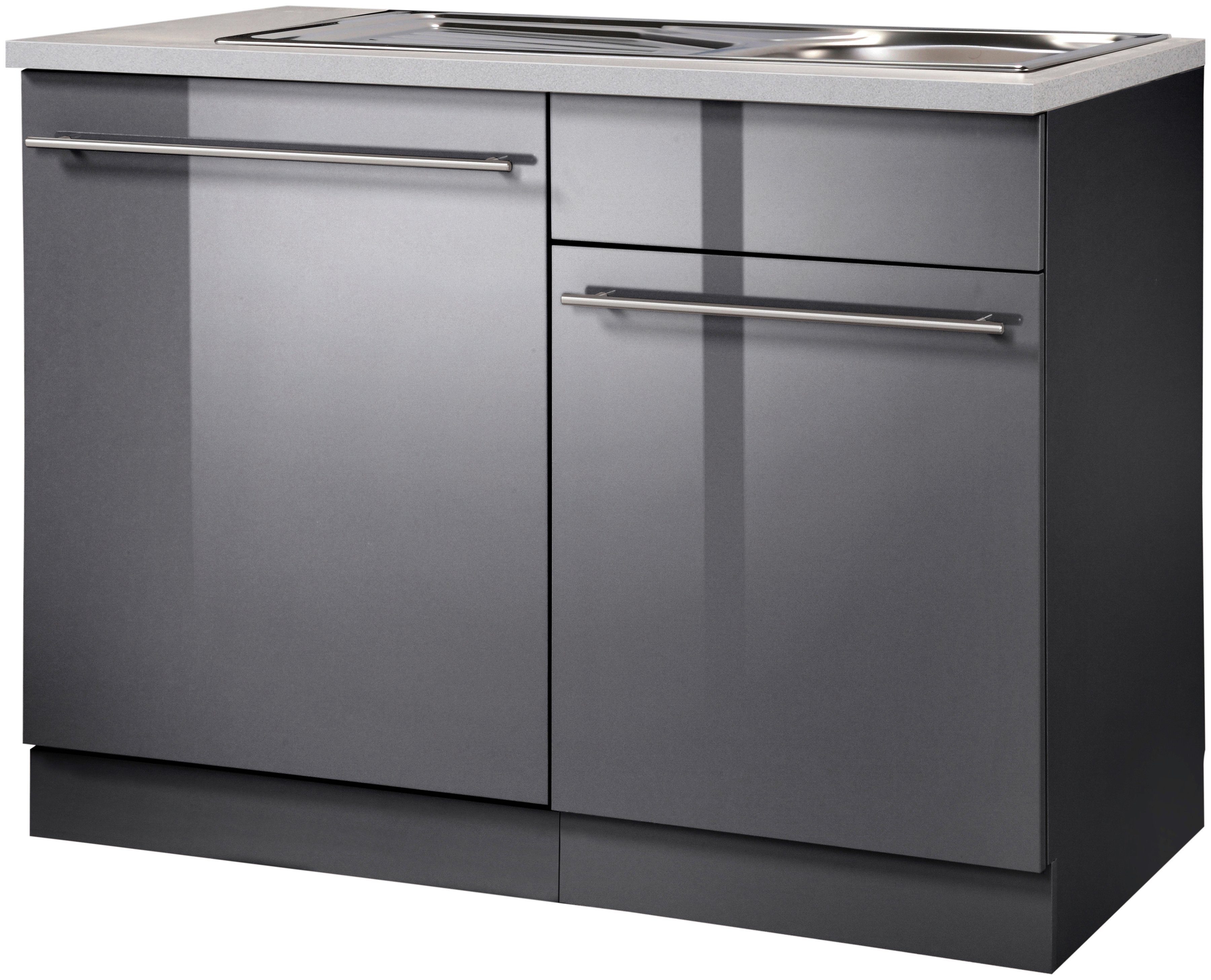 wiho Кухни Spülenschrank Chicago 110 cm breit, inkl. Tür/Sockel für Geschirrspüler