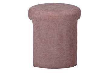 daslagerhaus living Barhocker Hocker Cherry Stoff rosa