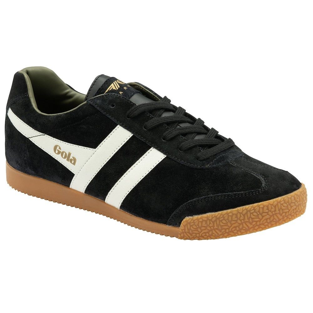 Gola Harrier Suede-Leder schwarz/weiss/khaki Herren Sneaker günstig online kaufen