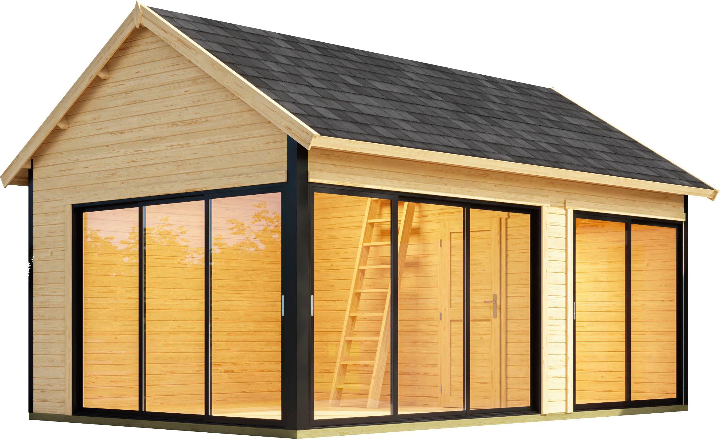 LASITA MAJA Gartenhaus MURANO, BxT: 598x450 cm, (Set, inkl. Fussbodenbretter zum verlegen)