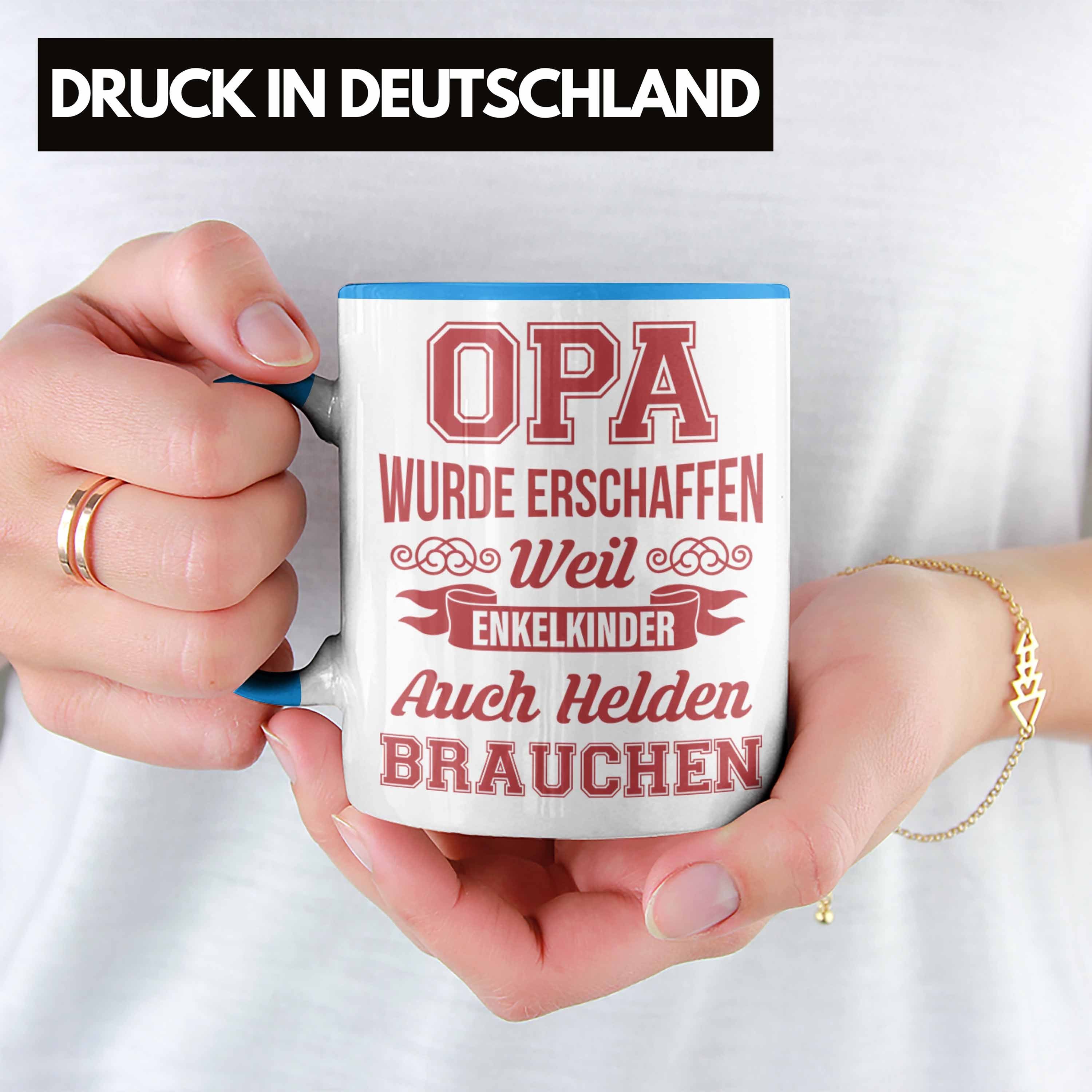 Geschenke Opa Tasse Spruch Geschenk mit Trendation Geschenkidee Trendation Blau Nichte Opa Enkel - Vatertag Tasse Kaffeetasse Großvater