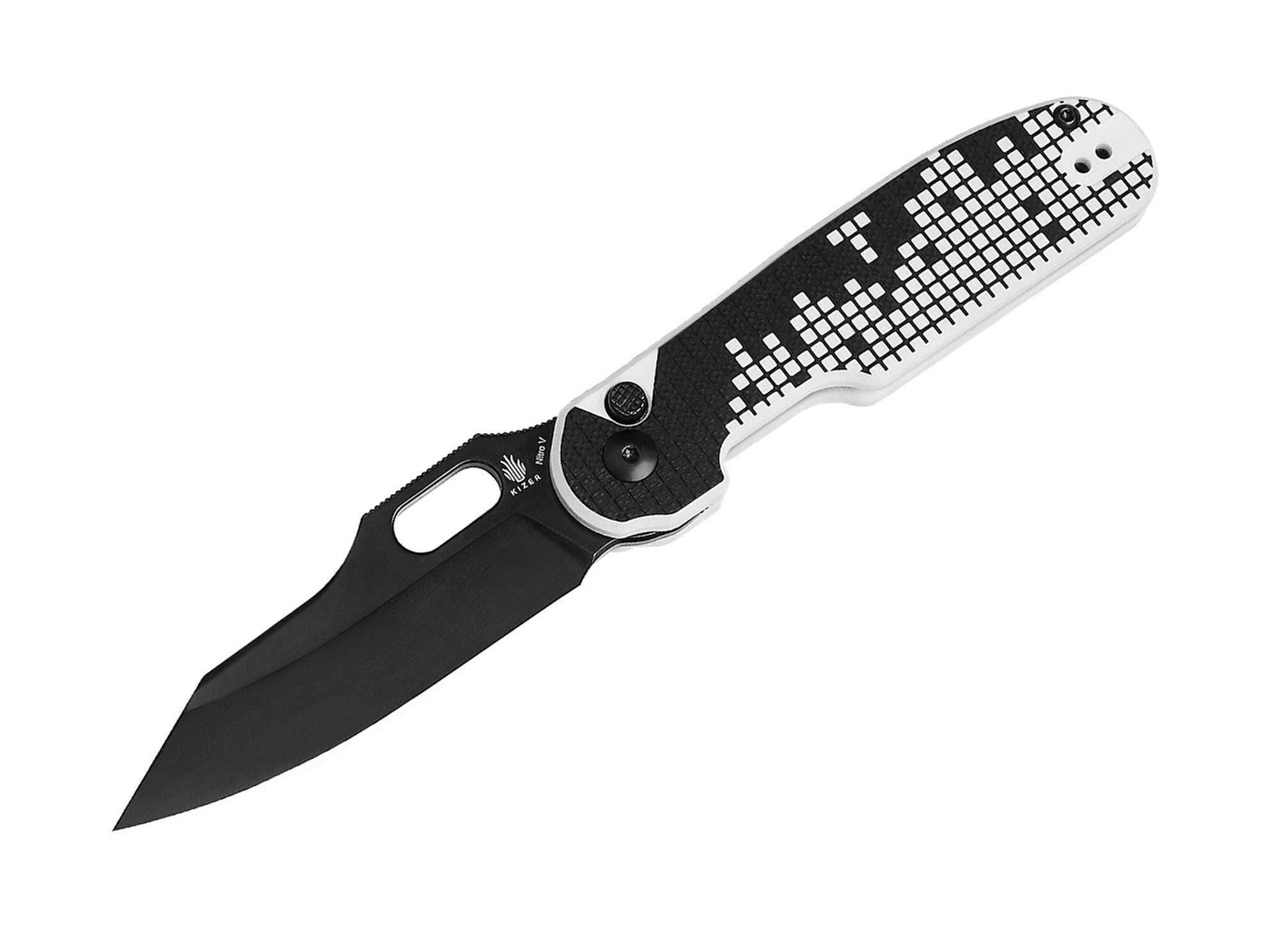 Kizer Taschenmesser Taschenmesser Cormorant G10 Black & White Retro Gaming