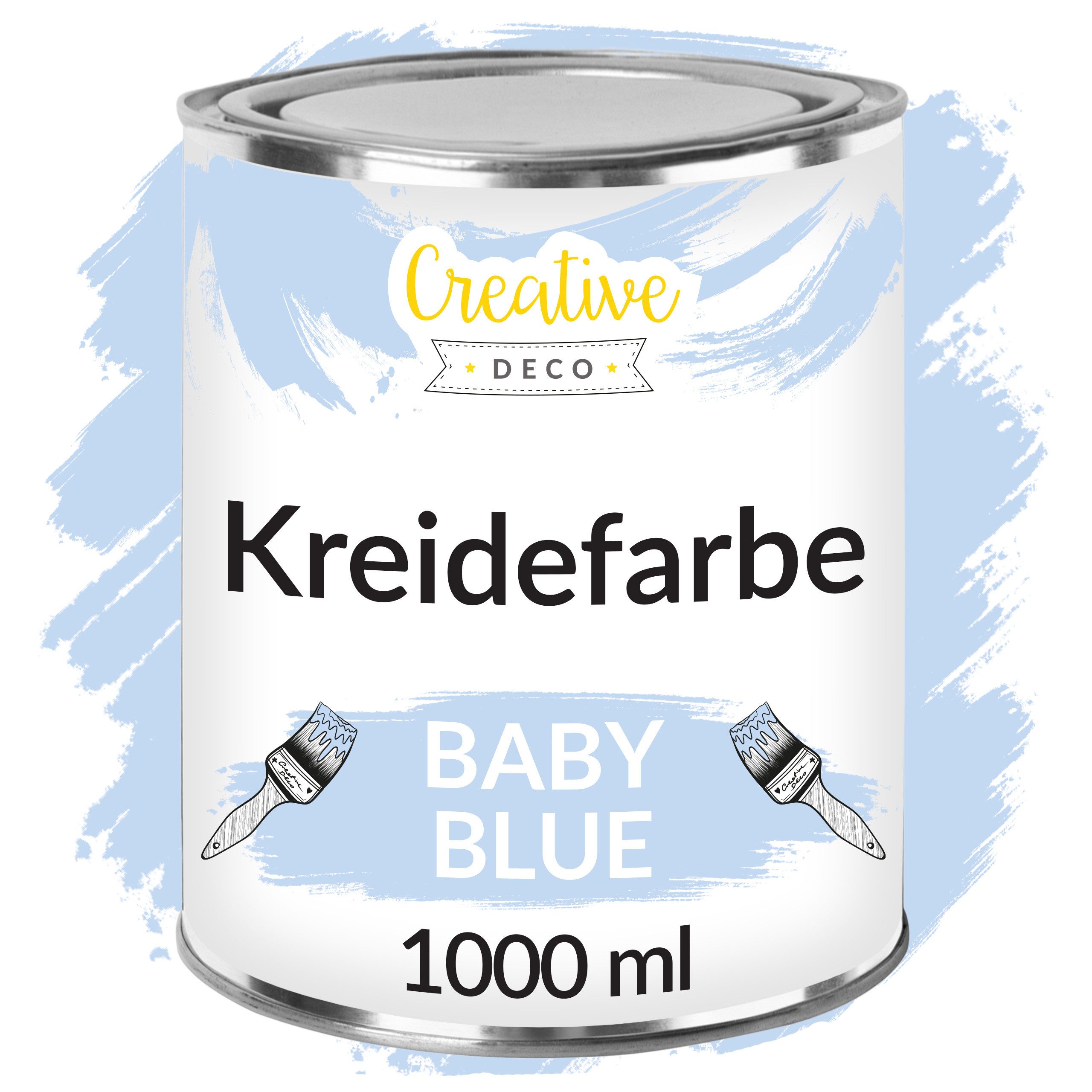 Creative Deco Kreidefarbe Kreidefarbe für Möbel Möbelfarbe Landhaus Vintage Matt Abwaschbar, auf Wasserbasis, Wisch-Effekt Gradient-Effekt möglich