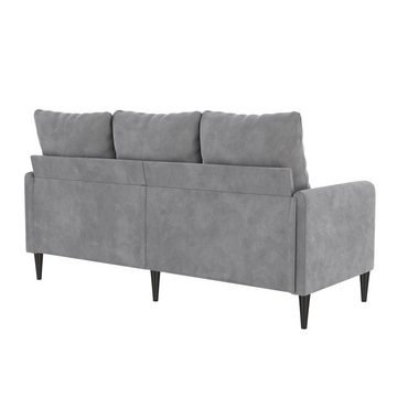loft24 Sofa Cassia, 3-Sitzer Couch, Bezug in Samtoptik, Länge 175 cm