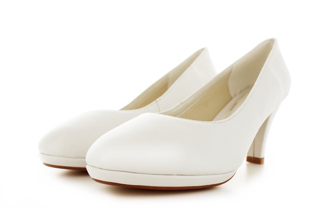 White Lady 833 klassische Leder Brautschuhe Pumps – Bild 4 von 4