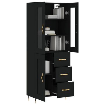 vidaXL Kleiderschrank Regal Highboard Schrank Hochschrank Schwarz 69,5x34x180 cm Holzwerksto