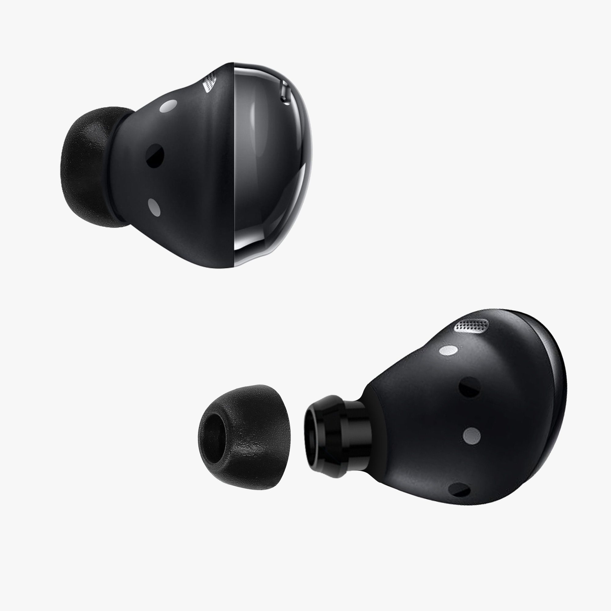 Galaxy Polster Ohrstöpsel für 2 (3 kwmobile Ohrpolster Kopfhörer) Buds Pro 6x Größen In-Ear Silikon - Schwarz Samsung