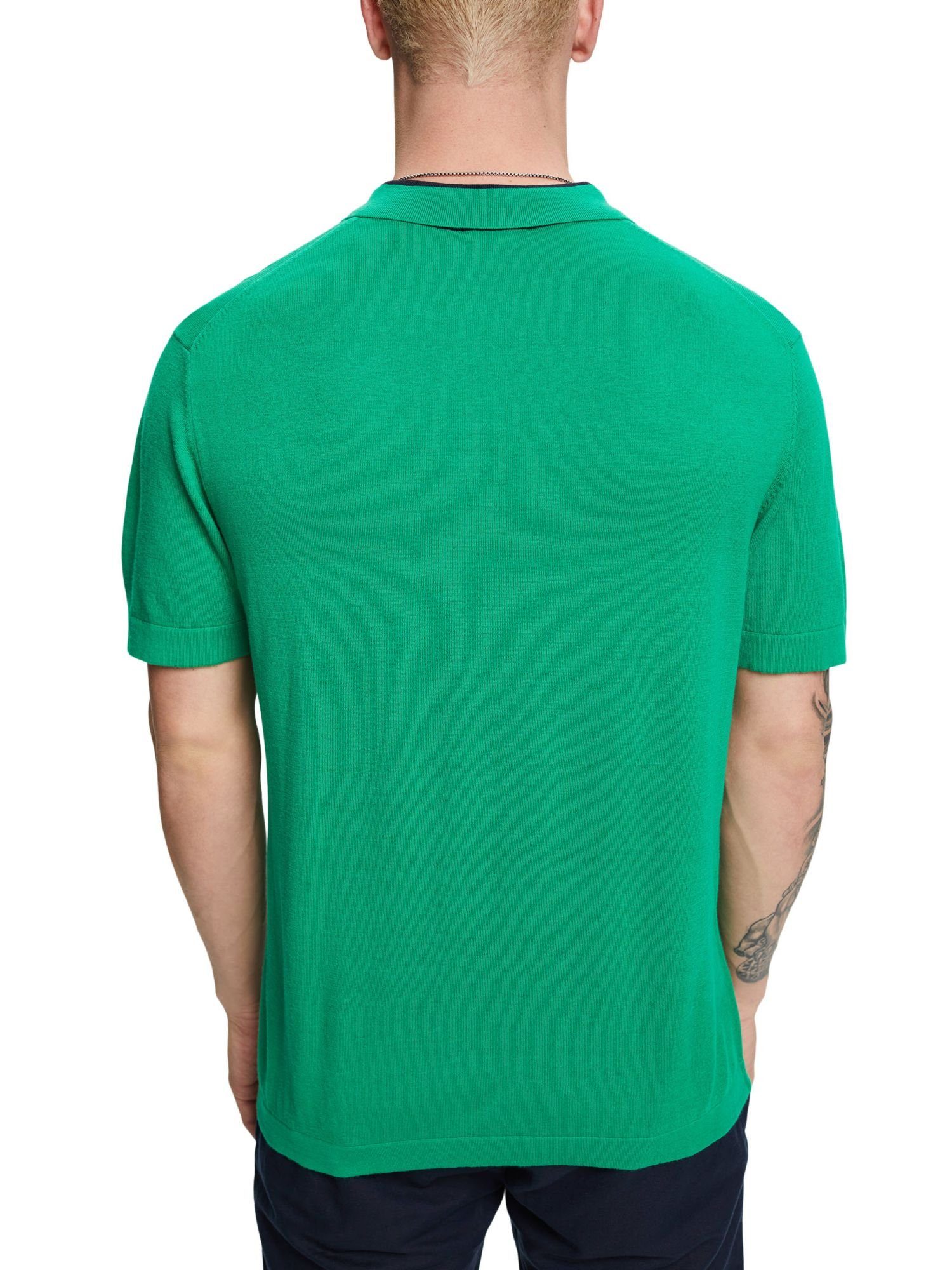 Esprit Poloshirt Collection GREEN Mesh-Poloshirt Baumwollmix aus