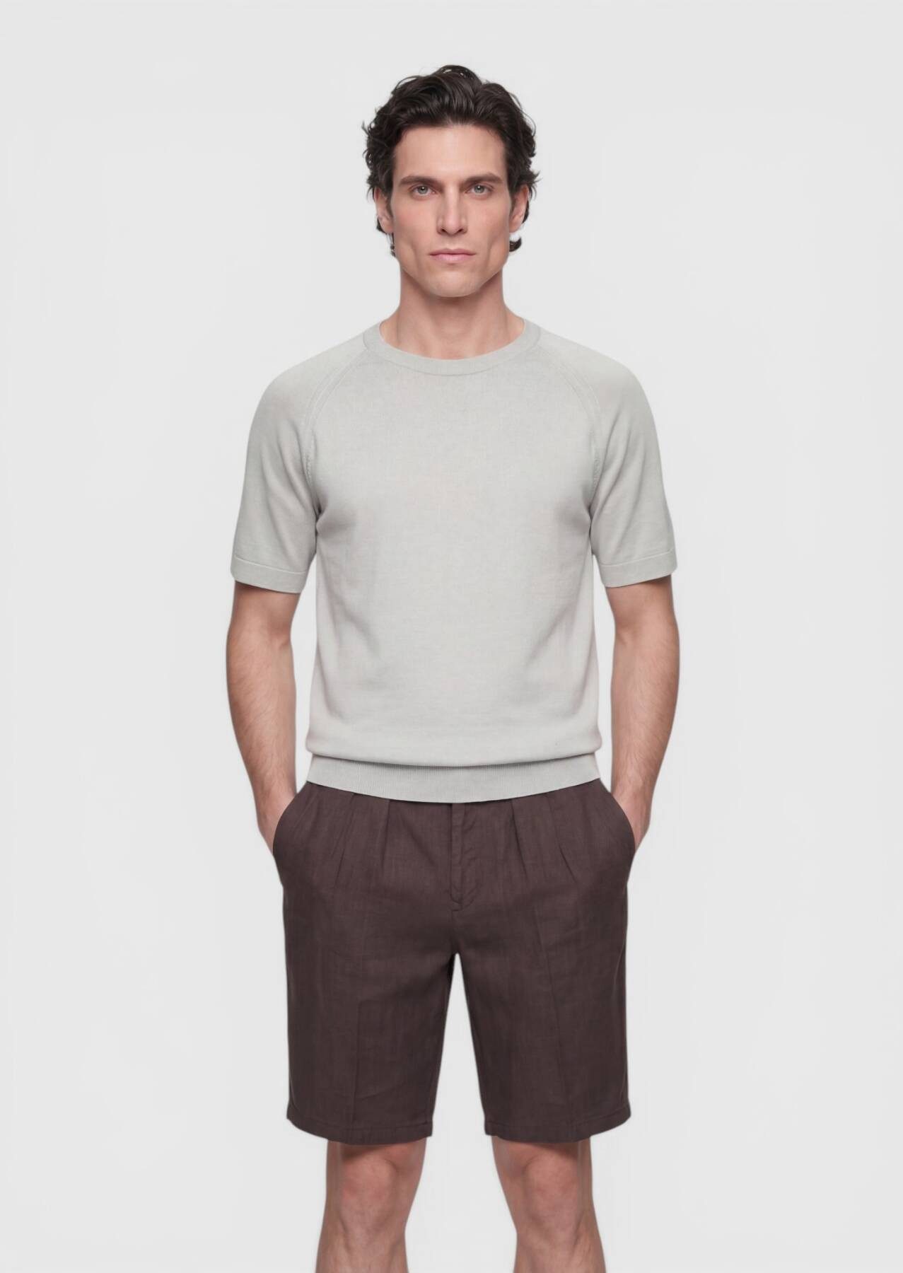 RAMSEY Longpullover Beige Strickmode