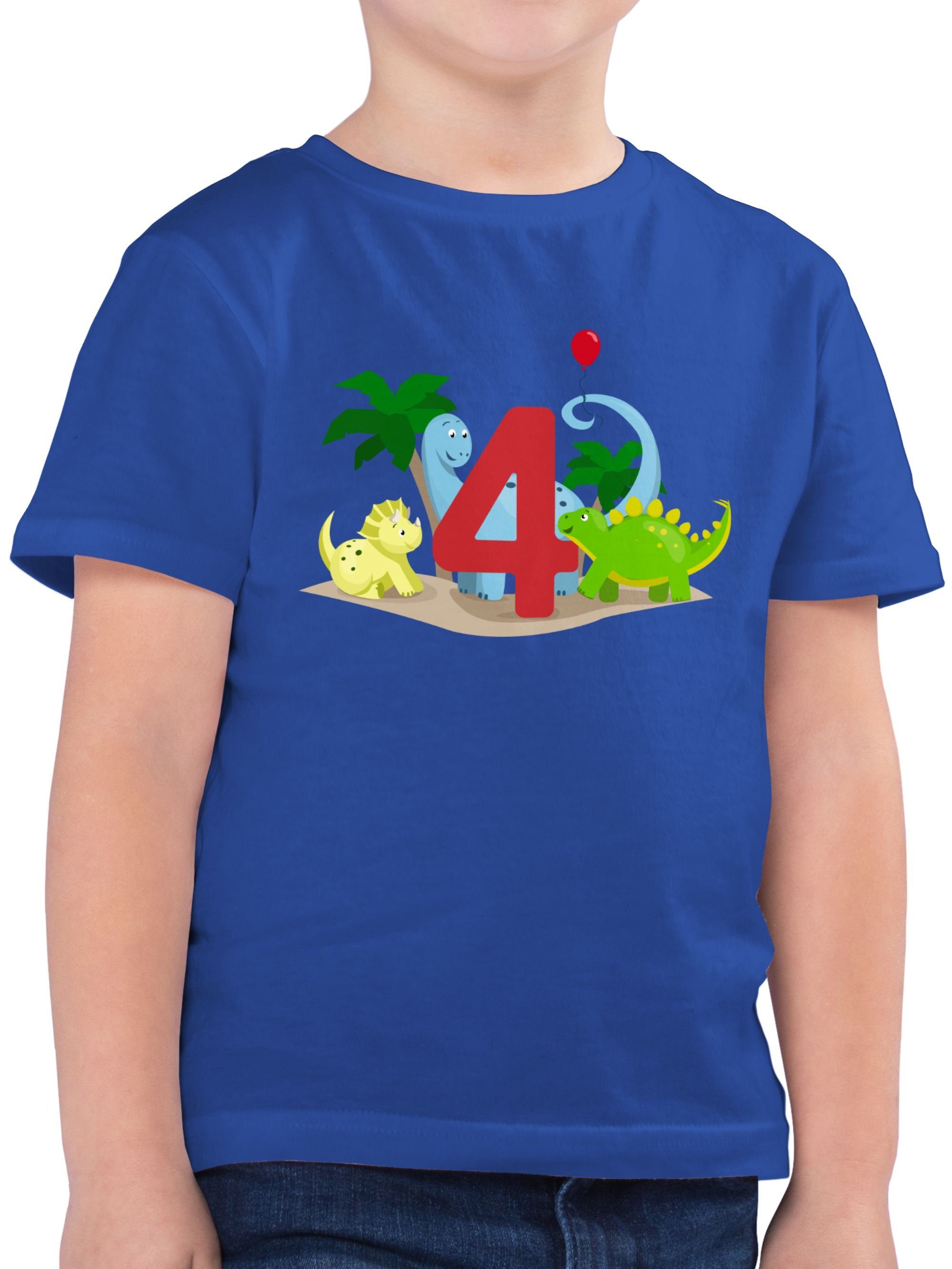 Shirtracer T-Shirt »4. Geburtstag Dinos - Geburtstag Geschenk Kinder