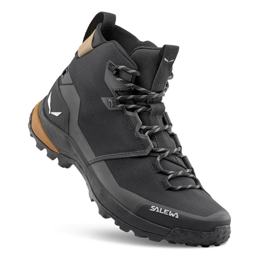 Salewa Puez Mid Powertex (Trekking, wasserdicht, atmungsaktiv) schwarz Herren Wanderschuh