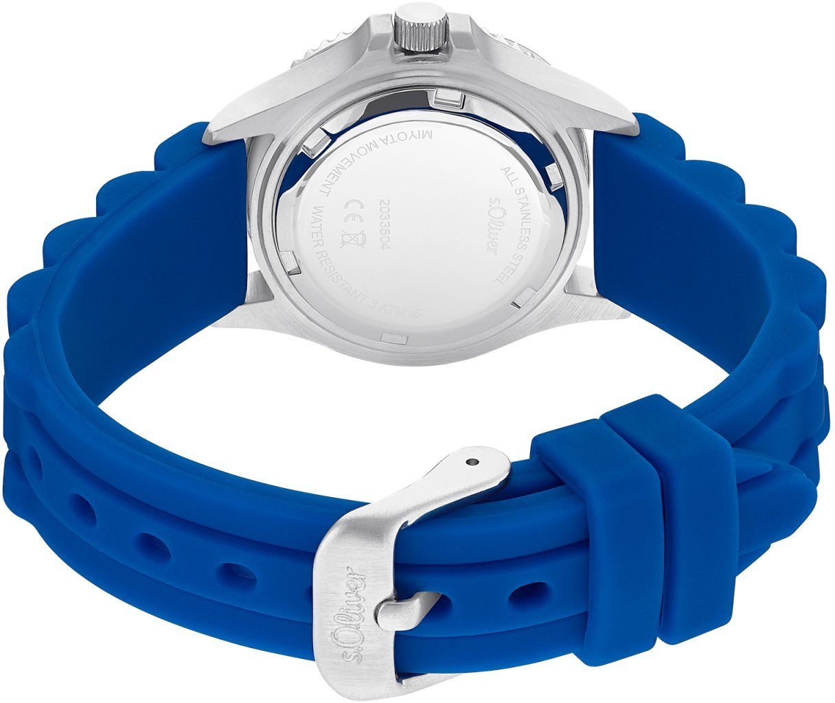 s.Oliver Quarzuhr 2033504, Armbanduhr, Kinderuhr, analog, Silikonarmband, Geschenkidee