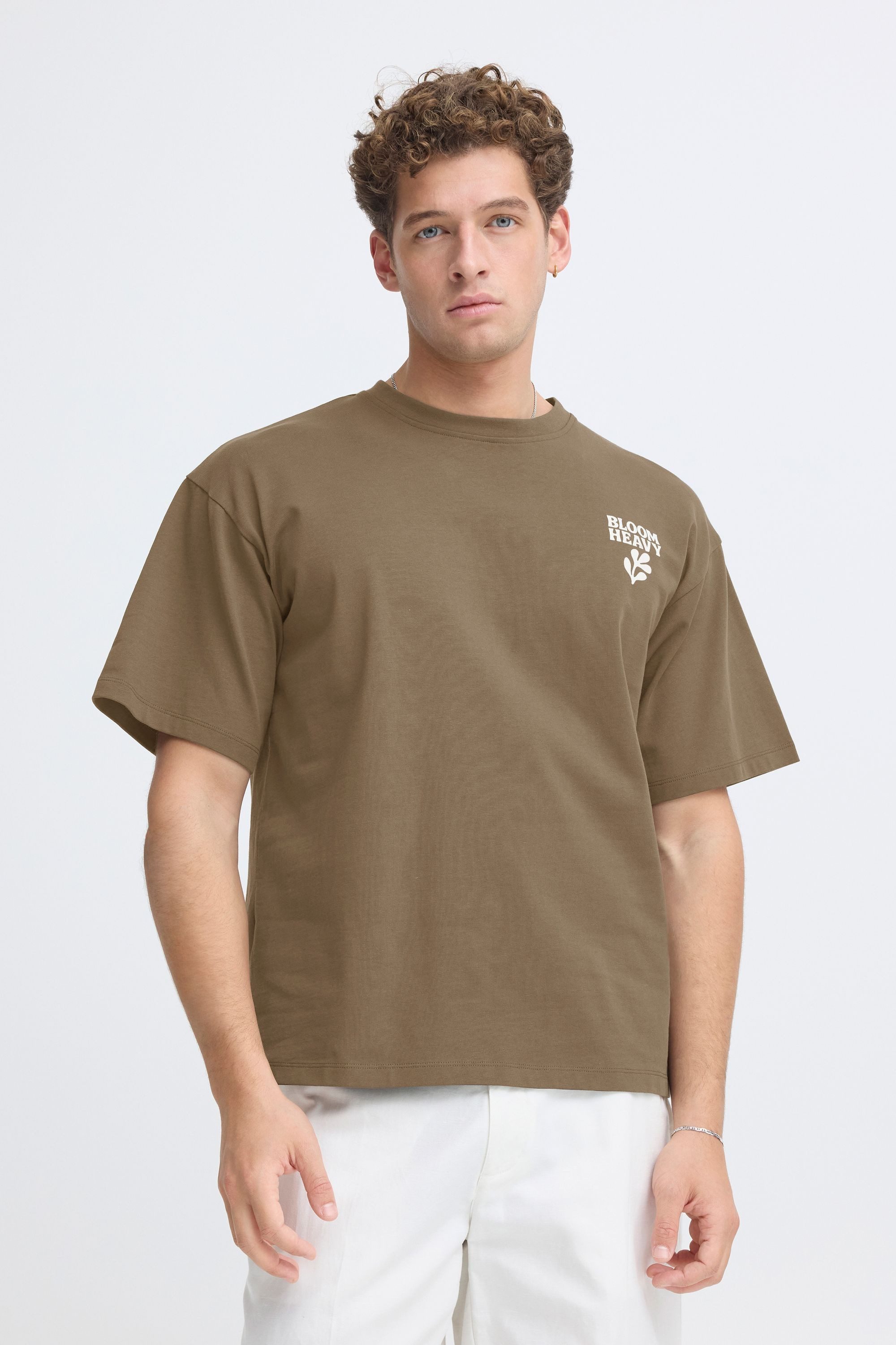 Casual Friday Rundhalsshirt CFRude Weites T-Shirt mit auffälligem Backprint