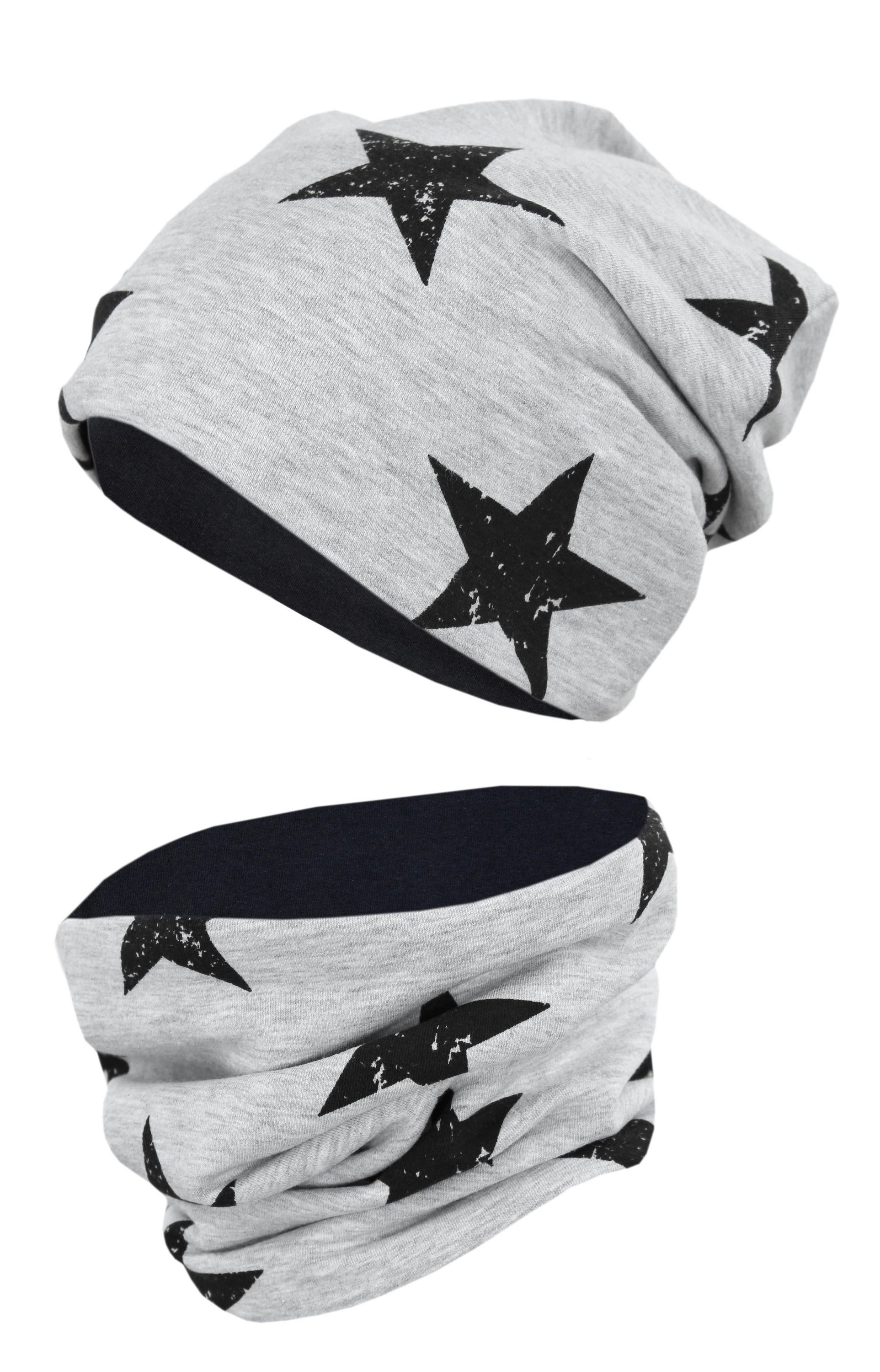 TupTam Beanie TupTam Unisex Kinder Beanie Mütze Schlauchschal Set