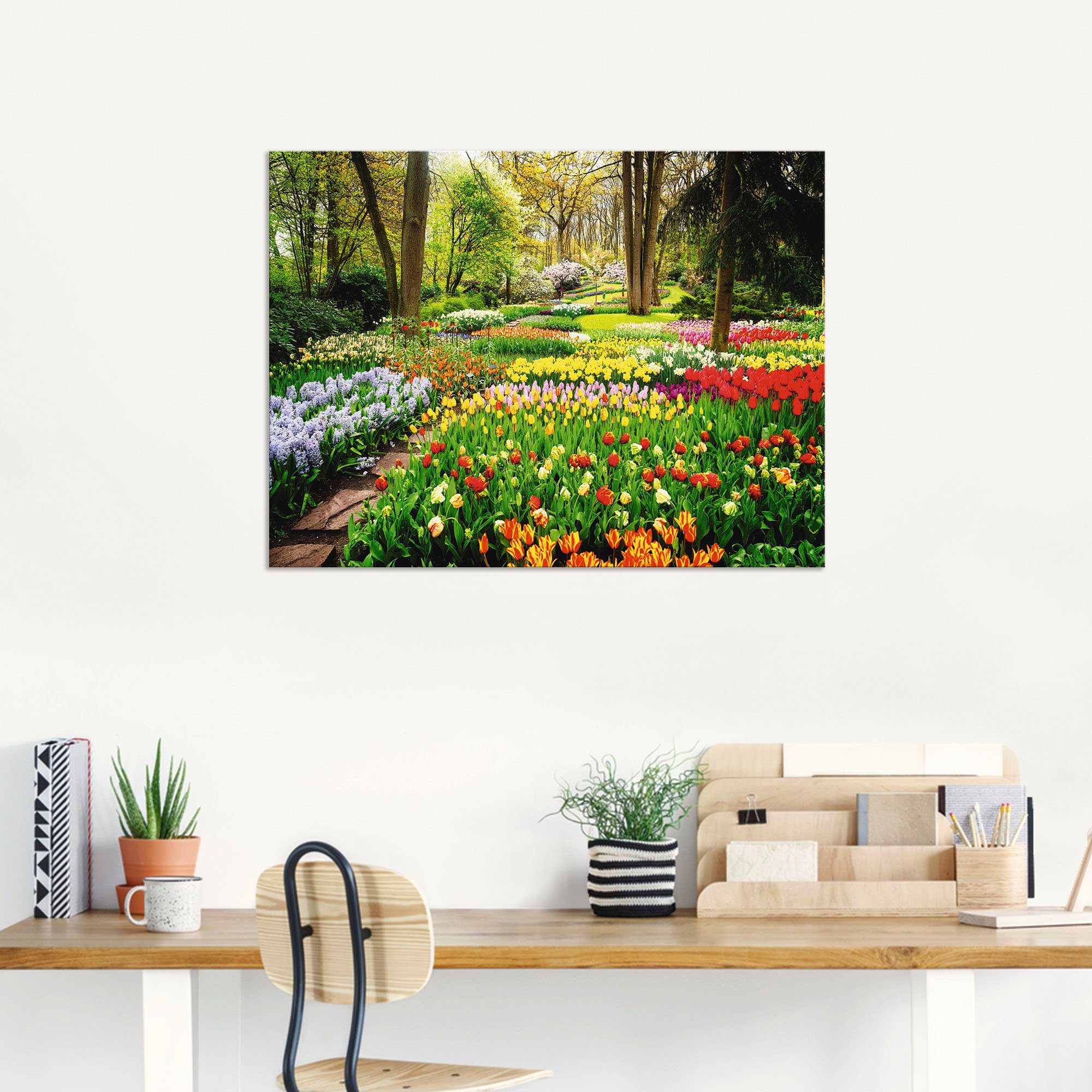 Artland Wandbild »Tulpen Garten Frühling«, Blumenwiese (1 Stück), in vielen Größen & Produktarten - Alubild / Outdoorbild für den Außenbereich, Leinwandbild, Poster, Wandaufkleber / Wandtattoo auch für Badezimmer geeignet-kaufen