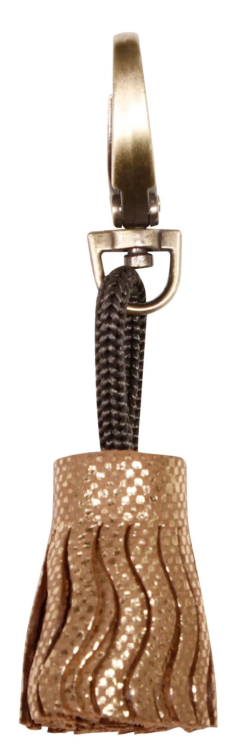 CLAIREFONTAINE Schlüsselanhänger 2x KLEO-PATHRA Schlüsselanhänger Leder 4x2,5cm gold 410064C