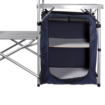 vidaXL Campingtisch Campingküche Klappbar mit Aluminium-Windschutz
