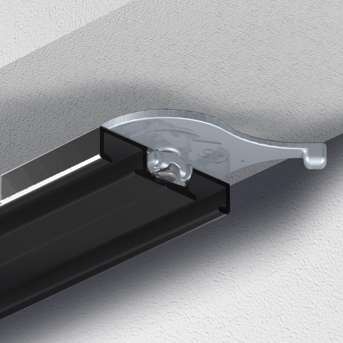 Garduna Vorhangschiene Wendeschiene, Aluminium, 1 oder 2-läufig, Aluminium