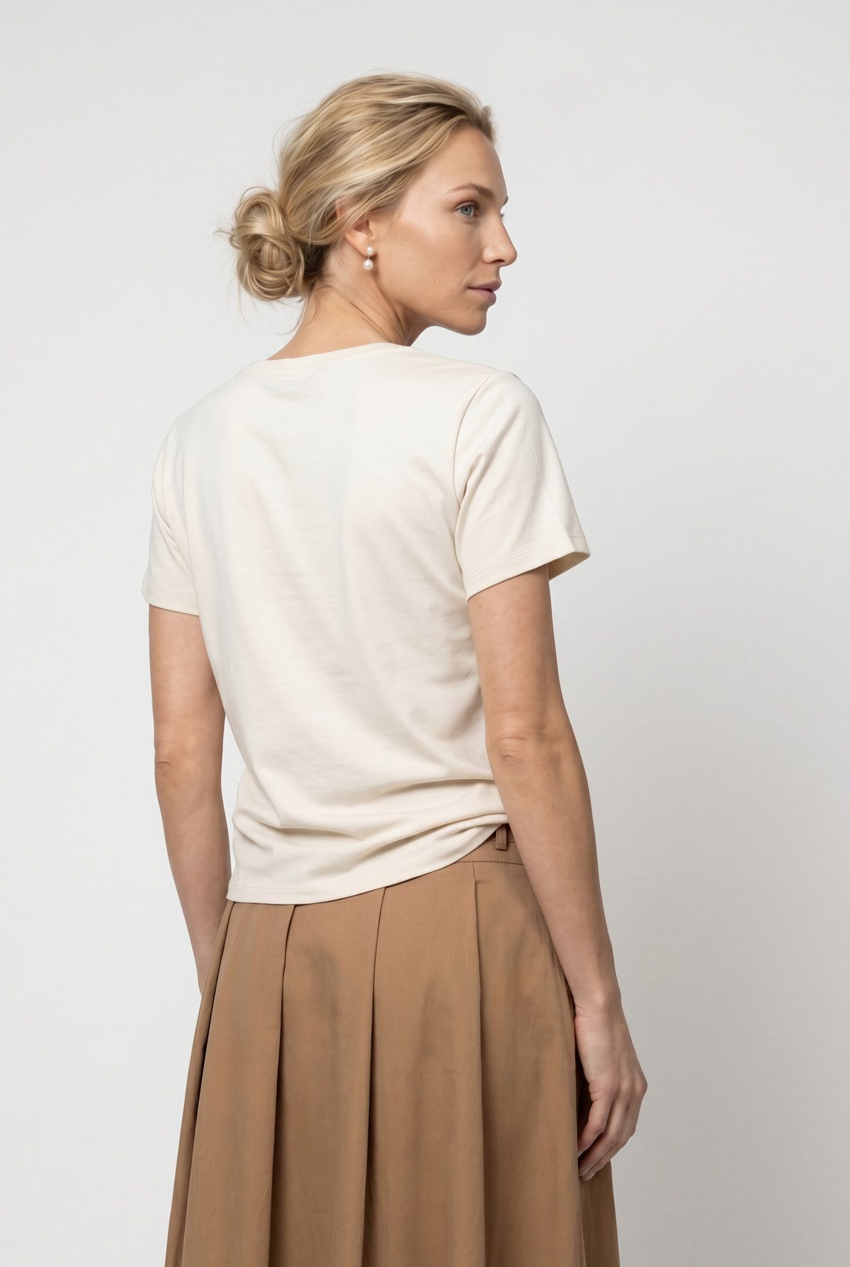 Monari T-Shirt Shirt Druck + Schmuck Regular fit mit Rundhalsausschnitt