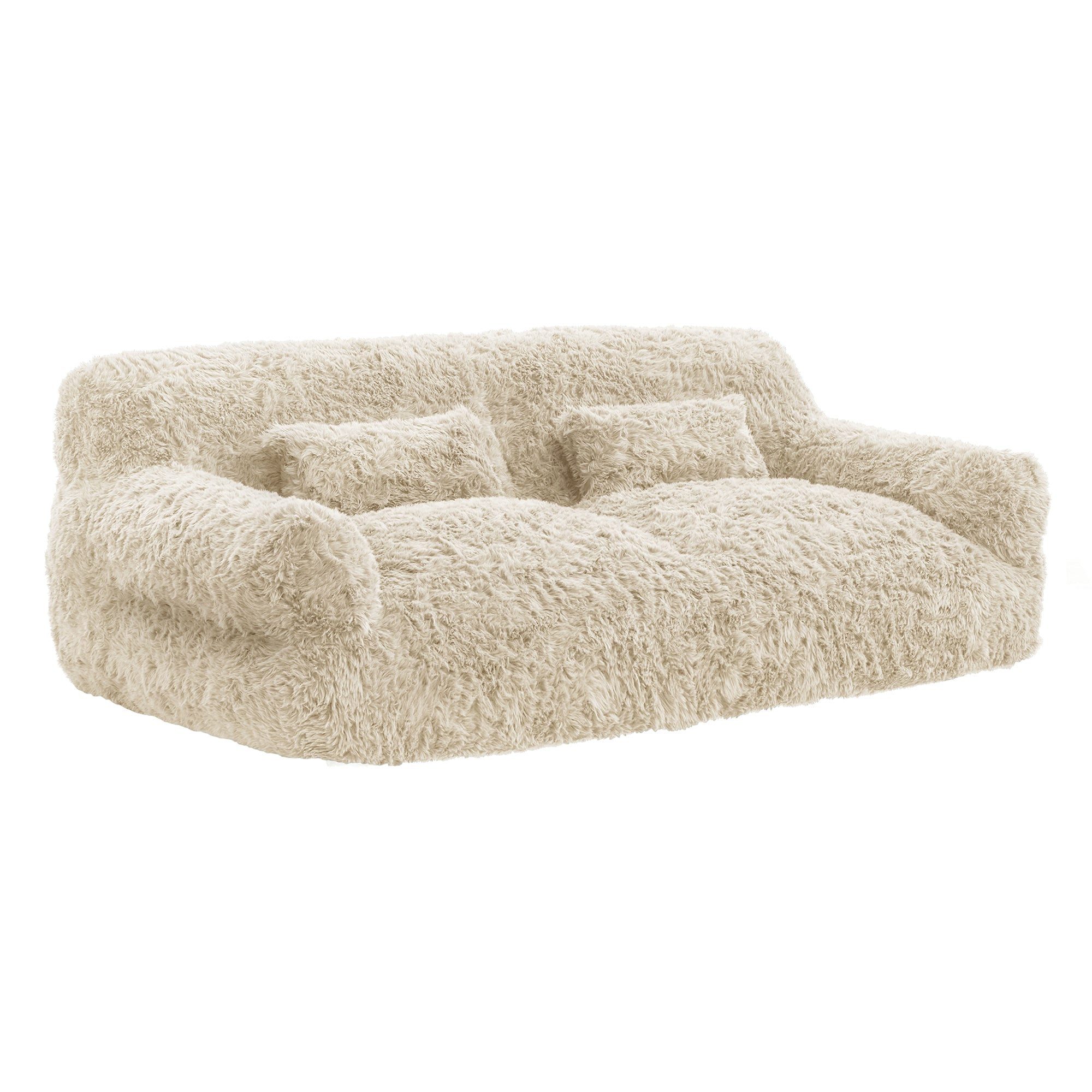 CHITA Sofa 2-Sitzer Sofa, mit Kissen & Decke, Fleece, Vakuum-Kompression, 1 Sofa + 2 Kissen +1 Decke, platzsparend, kein Aufbau erforderlich
