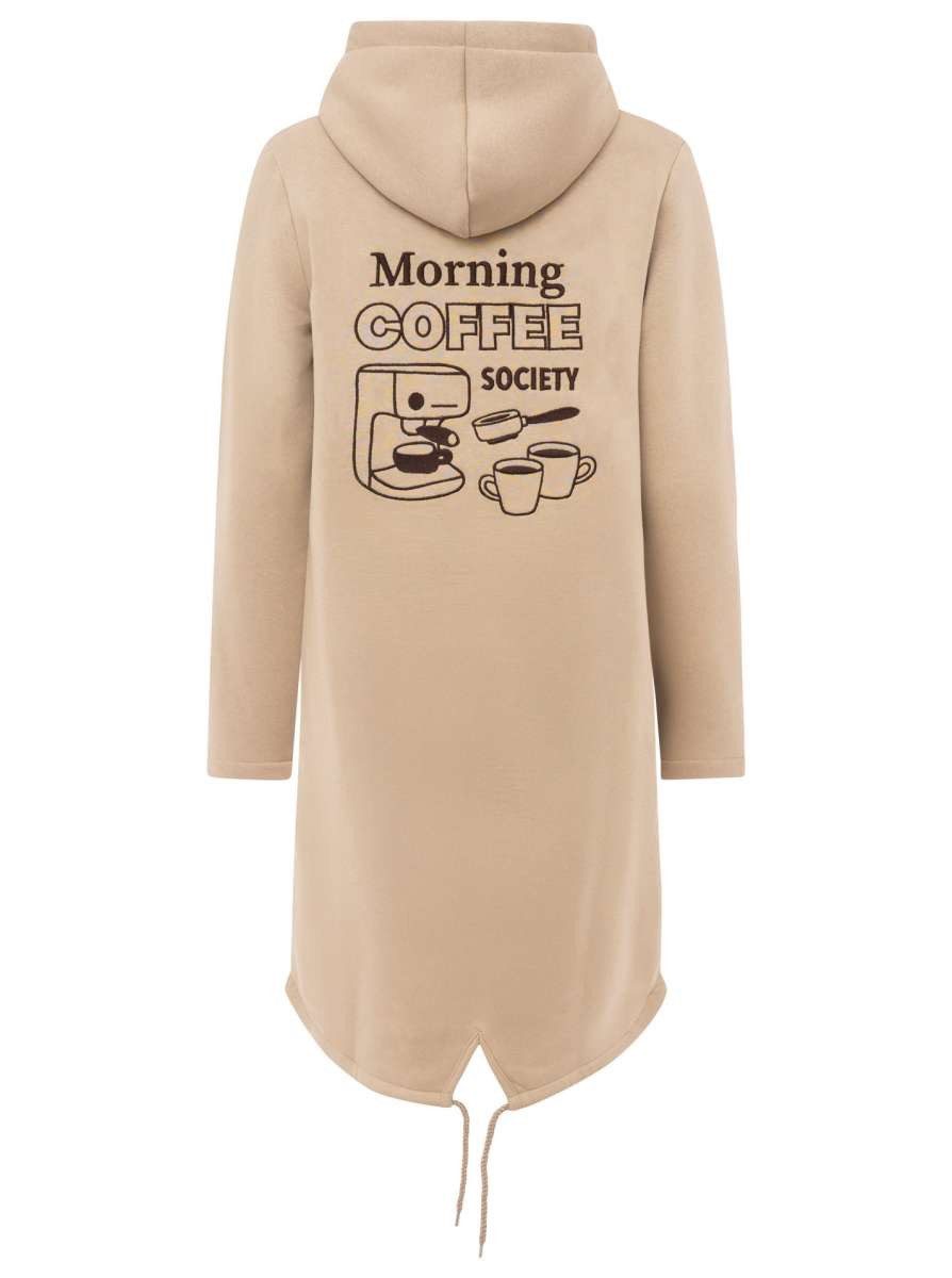 Zwillingsherz Kapuzensweatjacke Zwillingsherz Hoodiemantel Morning Coffee