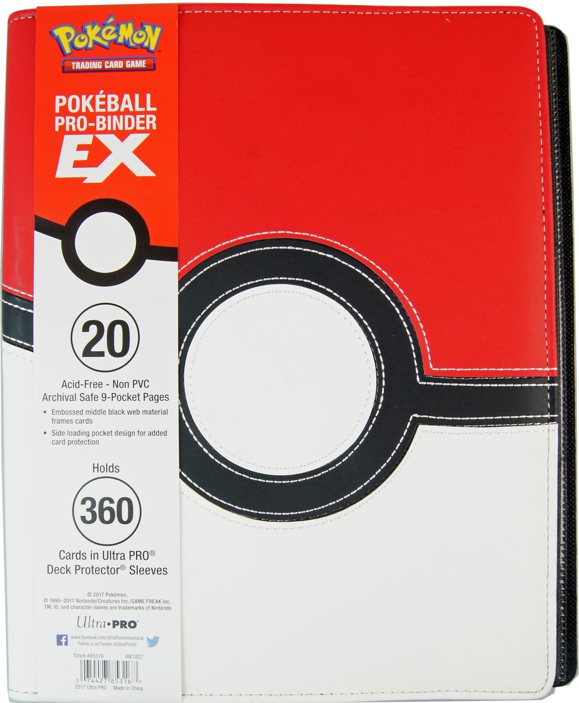 UltraPRO Sammelkarte Pokemon Pro Binder EX - Pokeball 9-Pocket #85316