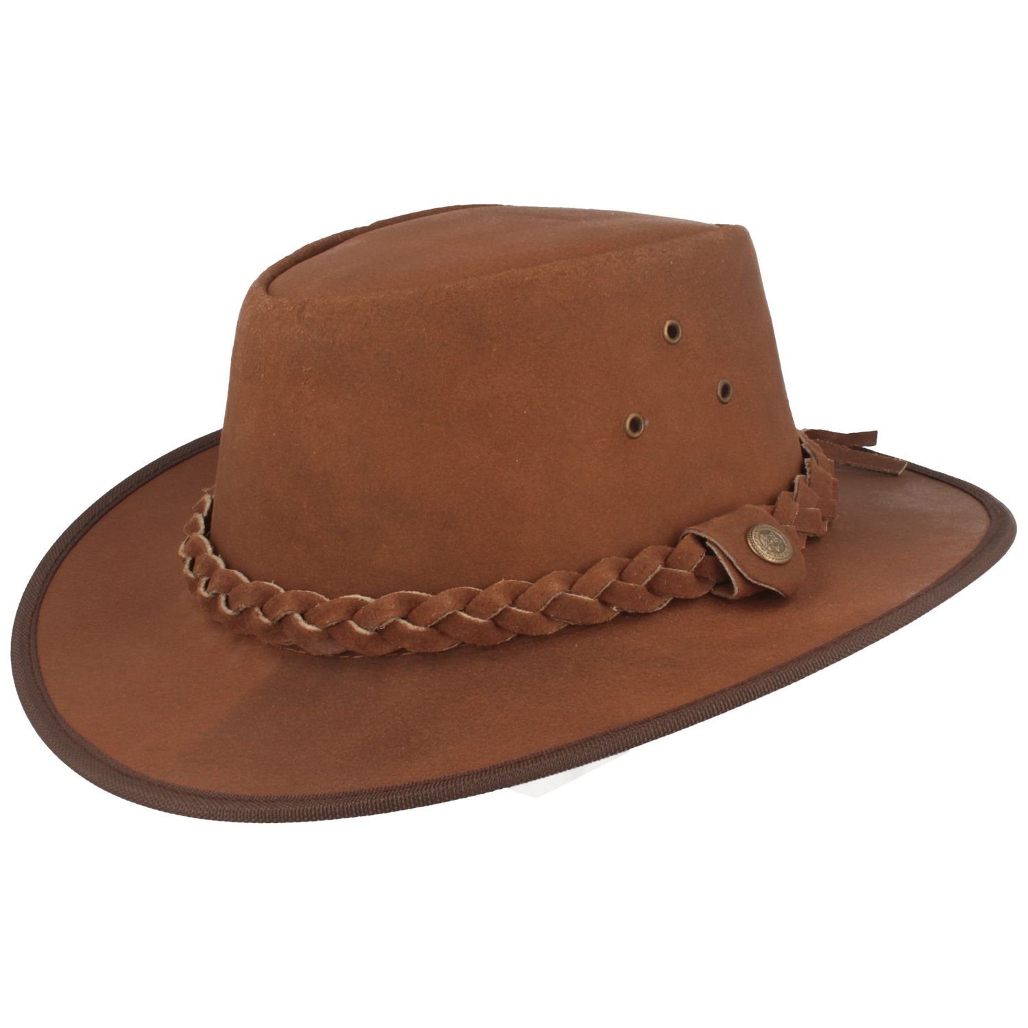 Scippis Trilby Outdoor Westernstil Hooley im Lederhut tan wetterfester