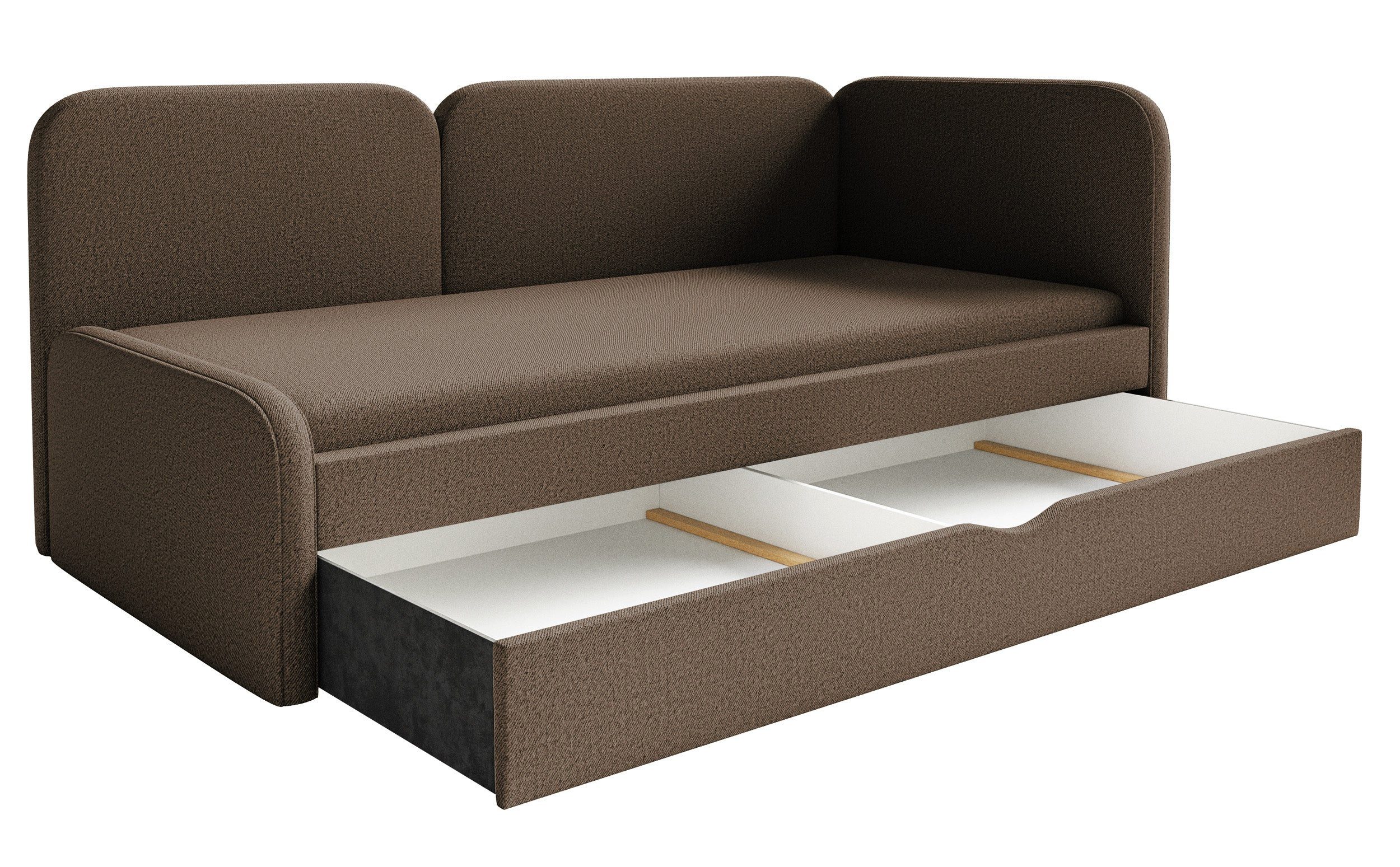 Selsey Polsterbett CUDDY, Mit Matratze & Bettkasten, pflegeleichter Strickbezug, rechts