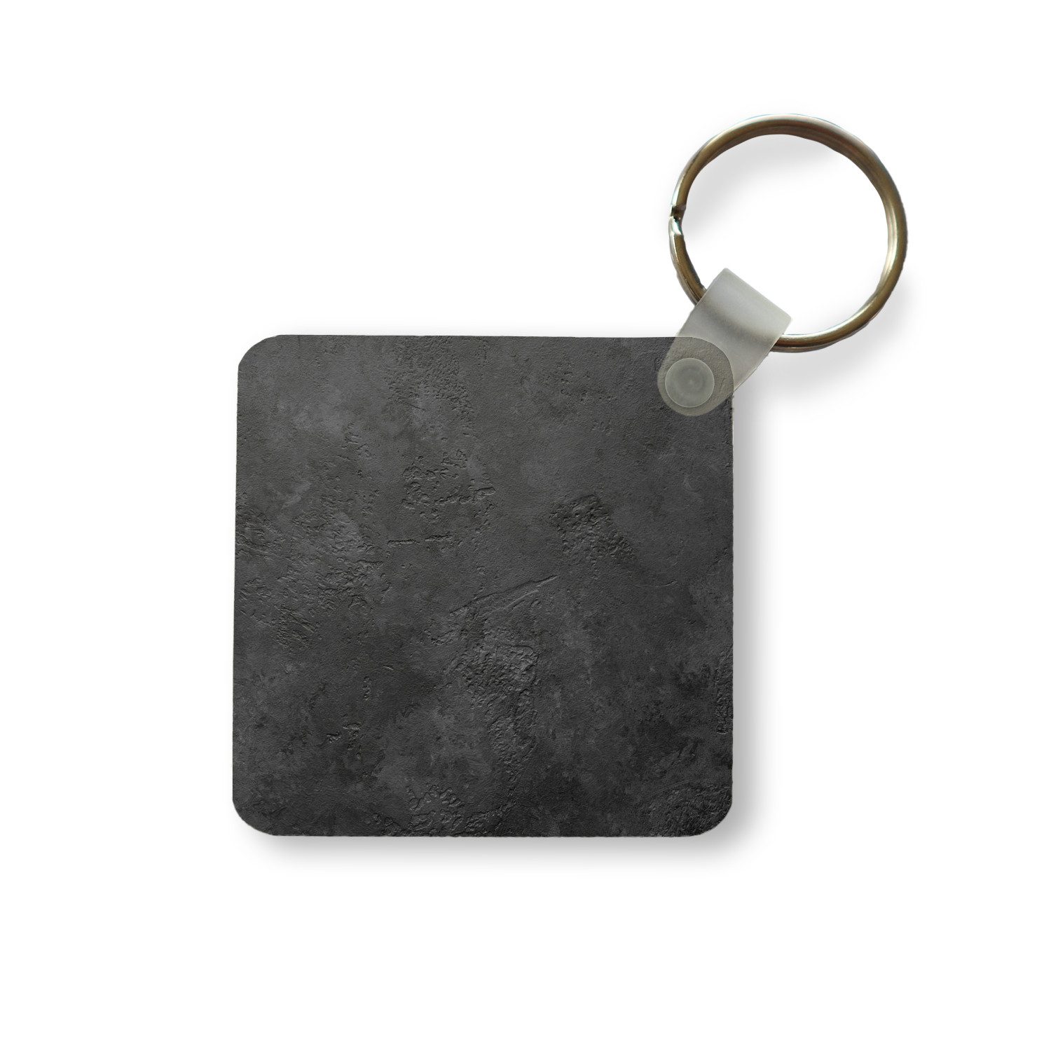 MuchoWow Schlüsselanhänger Beton - Strukturiert - Industriell - Schwarz - Grau, Quadratisch, Accessoire Auto / Haus / Rucksack / Handtasche, 5x5 cm