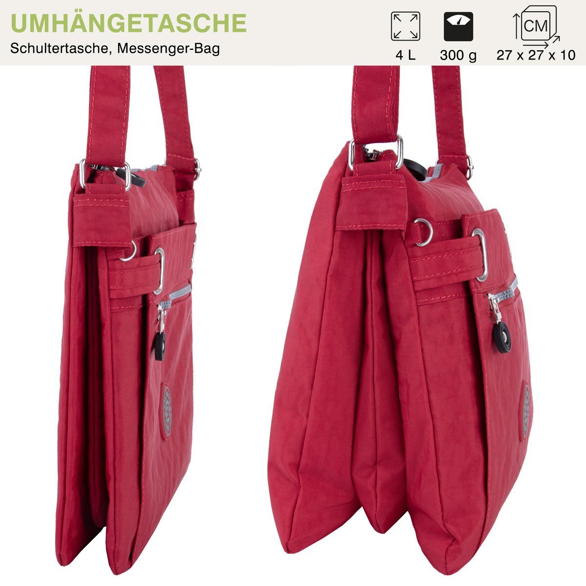 compagno Henkeltasche, Sportive Umhänge-Tasche 3-Fächer mit viel Stauraum R günstig online kaufen